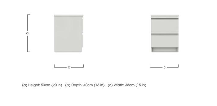 Kings Cross 2 Drawer Bedside Chest in  on Furniture Village
