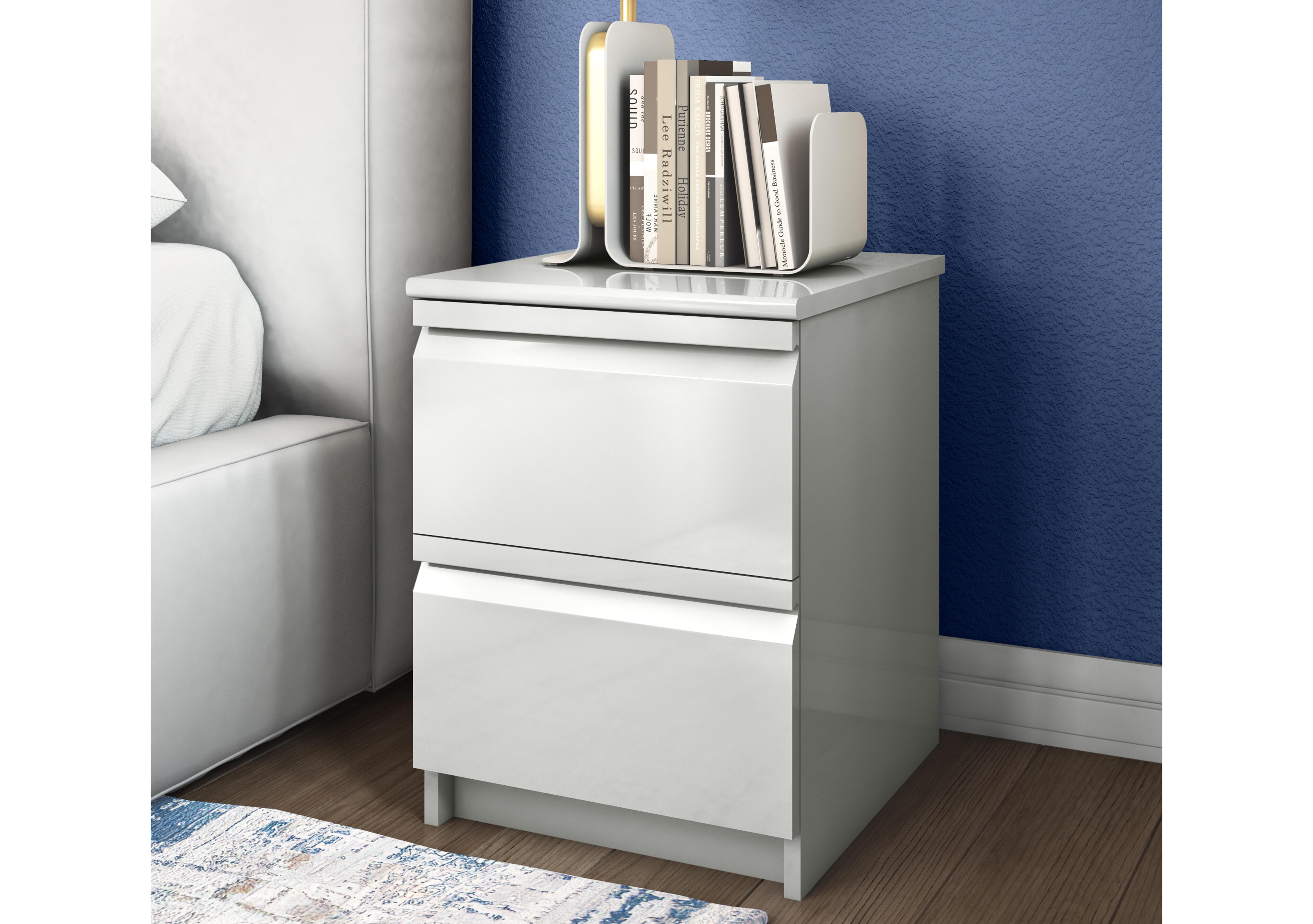 Kings Cross 2 Drawer Bedside Chest in  on Furniture Village