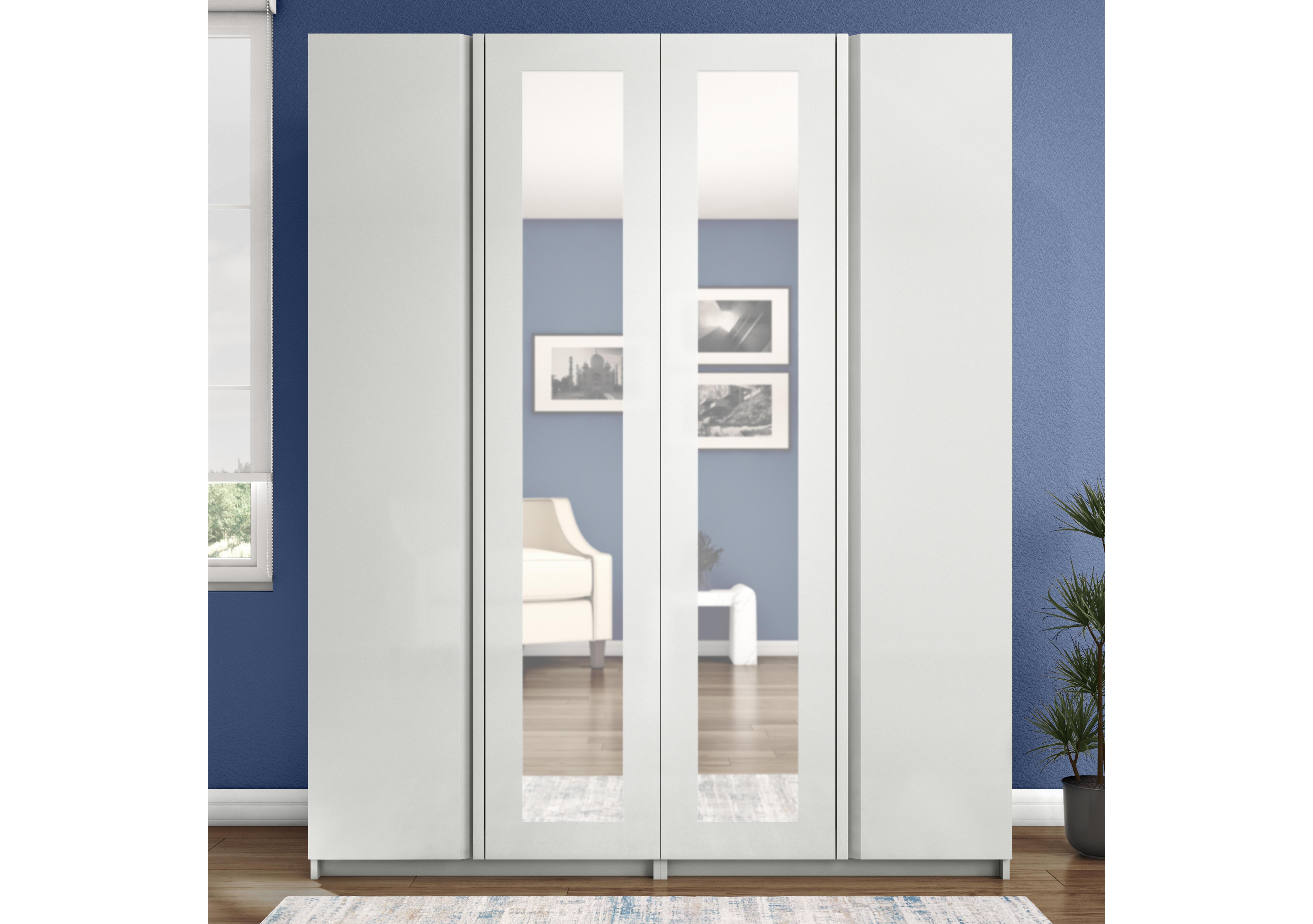 Kings Cross 4 Door Wardrobe with 2 Mirrors in  on Furniture Village