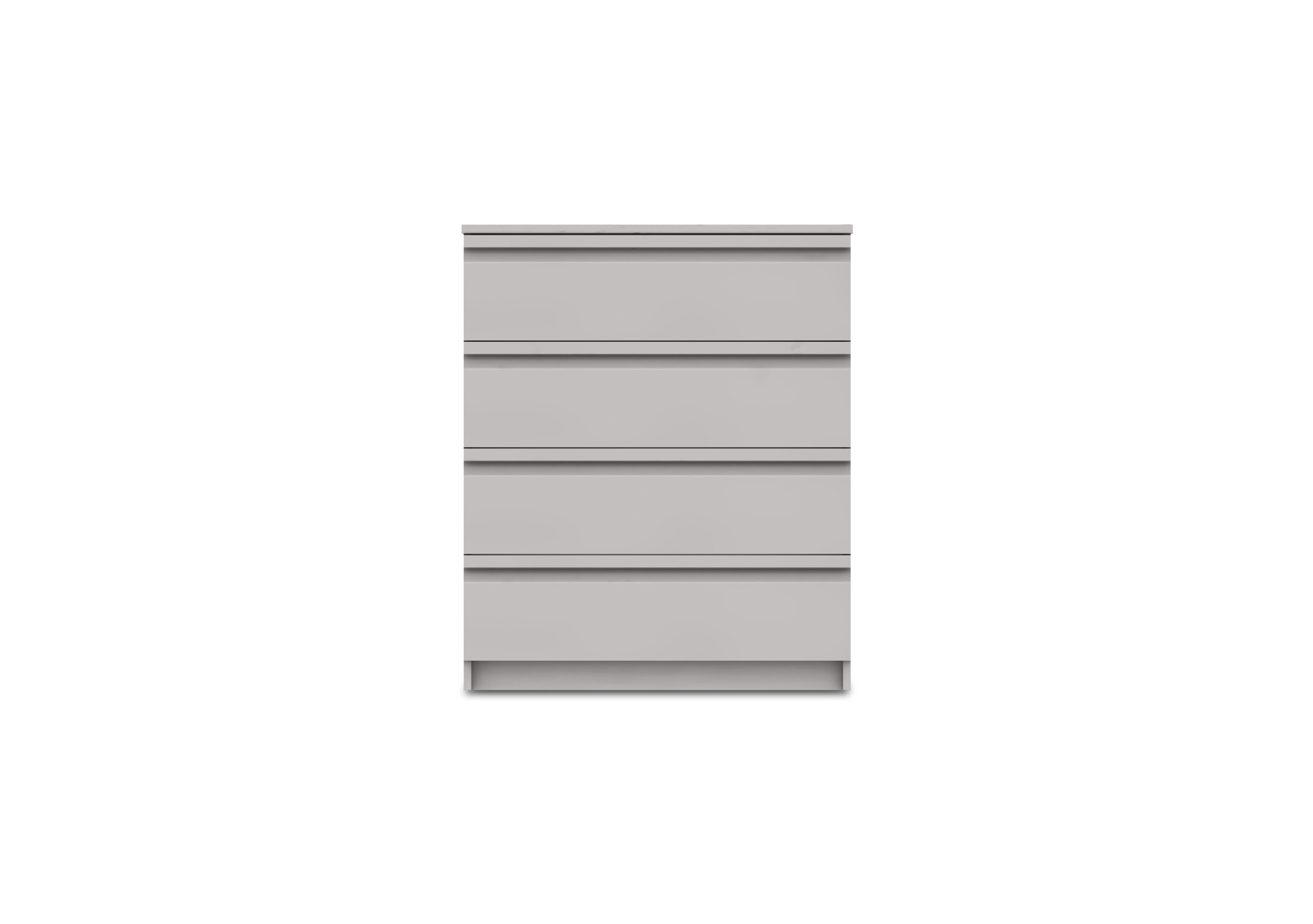 Kings Cross 4 Drawer Chest in Light Grey Gloss on Furniture Village