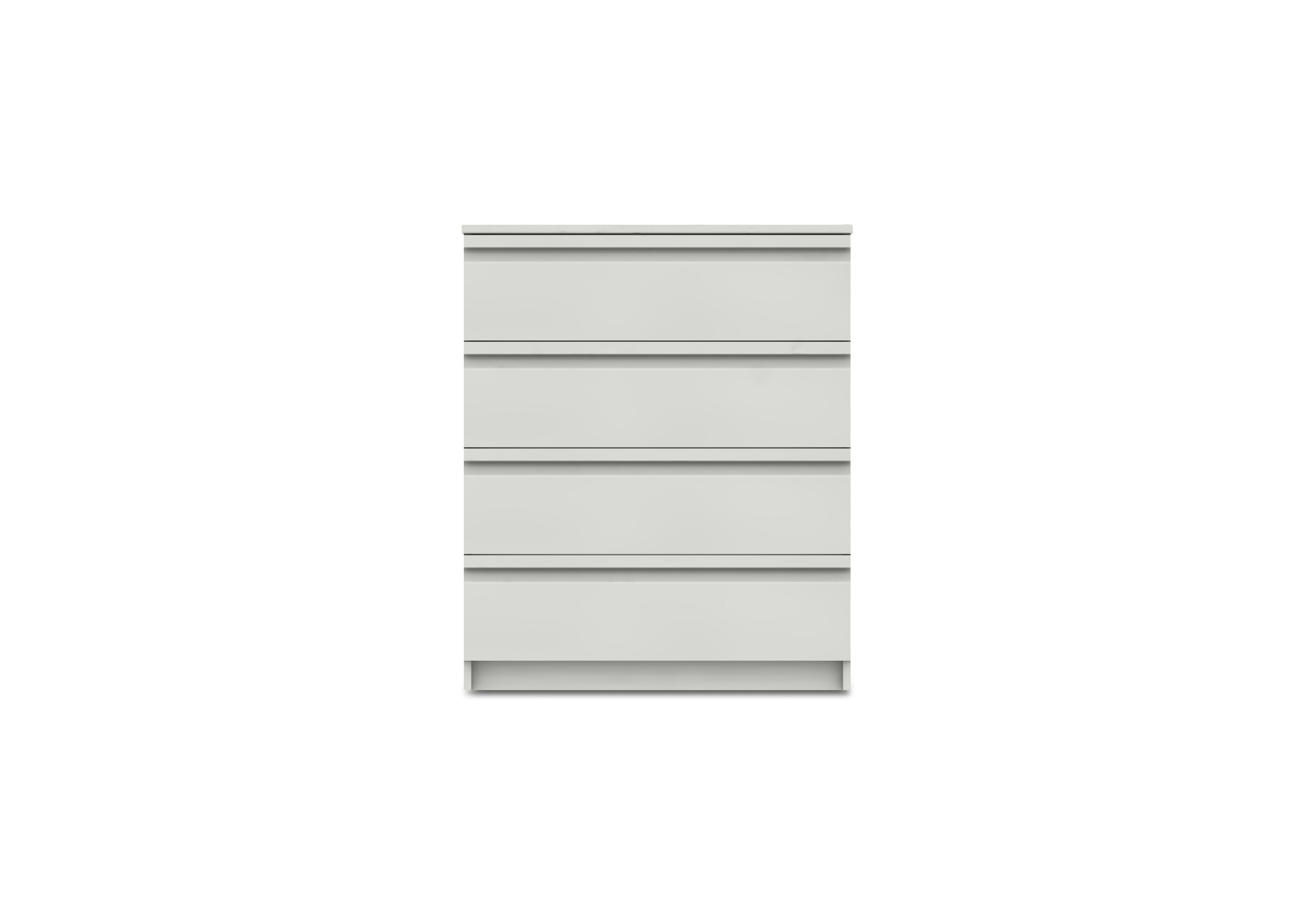 Kings Cross 4 Drawer Chest in White Gloss on Furniture Village