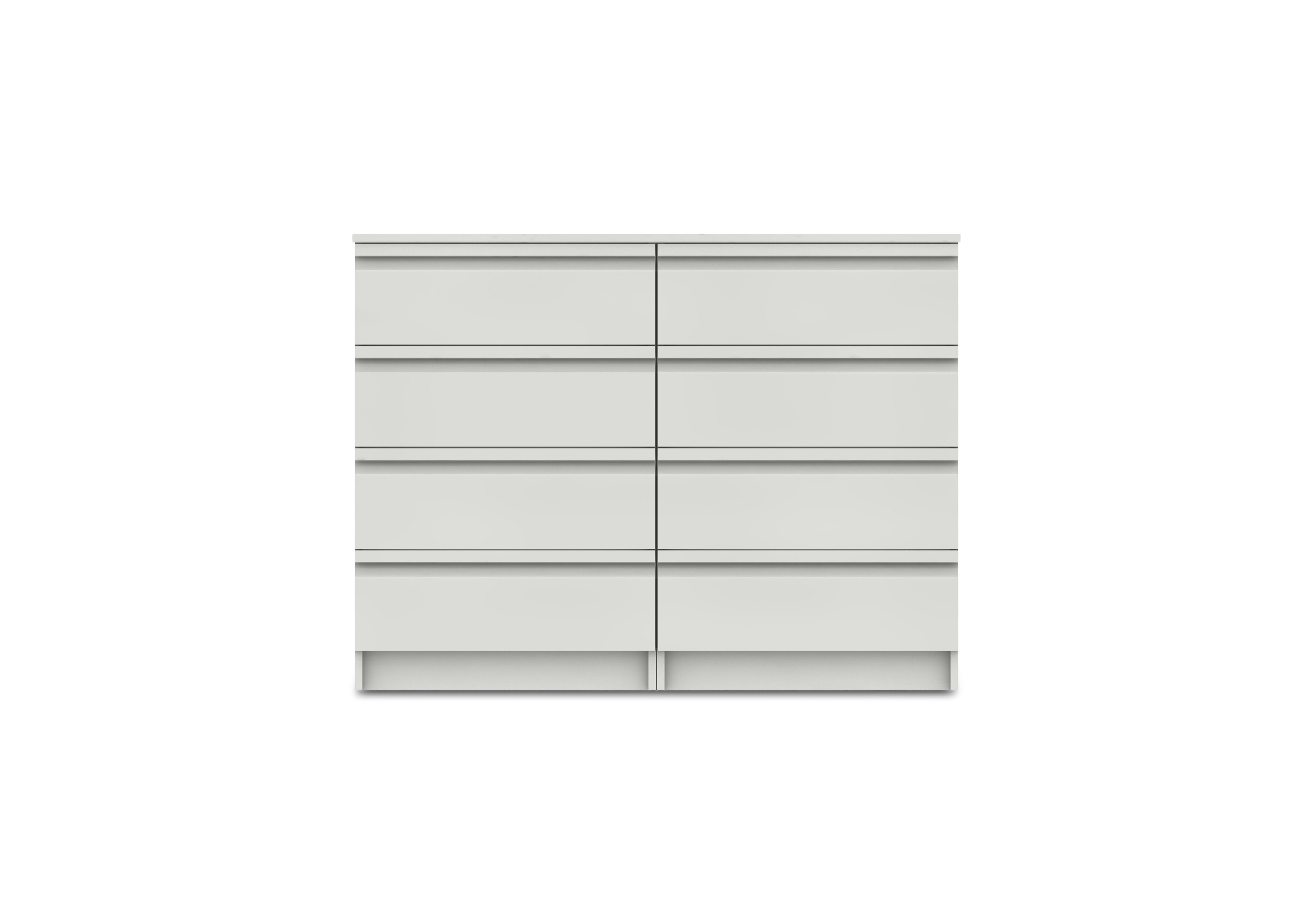 Kings Cross 8 Drawer Chest in White Gloss on Furniture Village