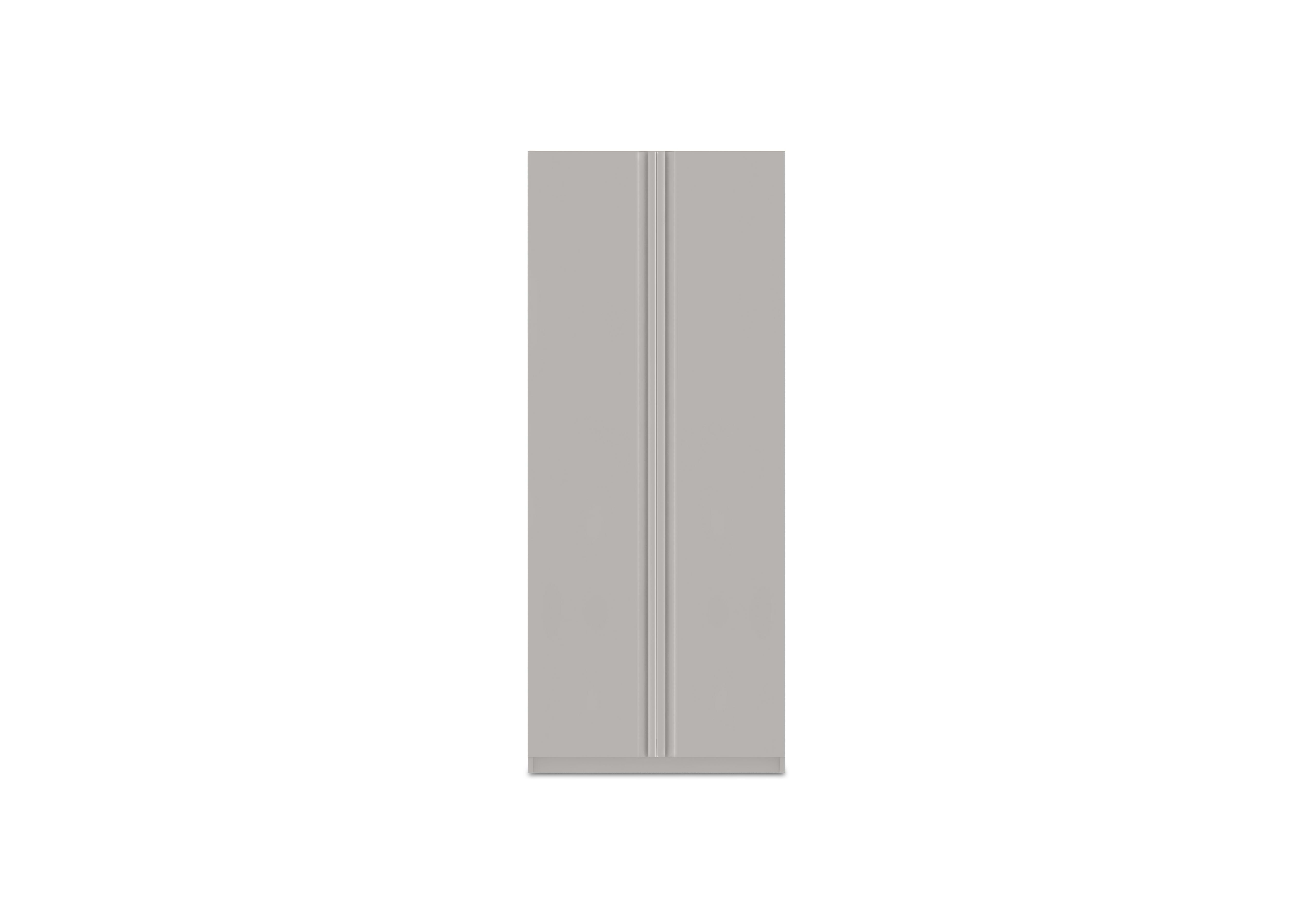 Kings Cross 2 Door Wardrobe in Light Grey Gloss on Furniture Village