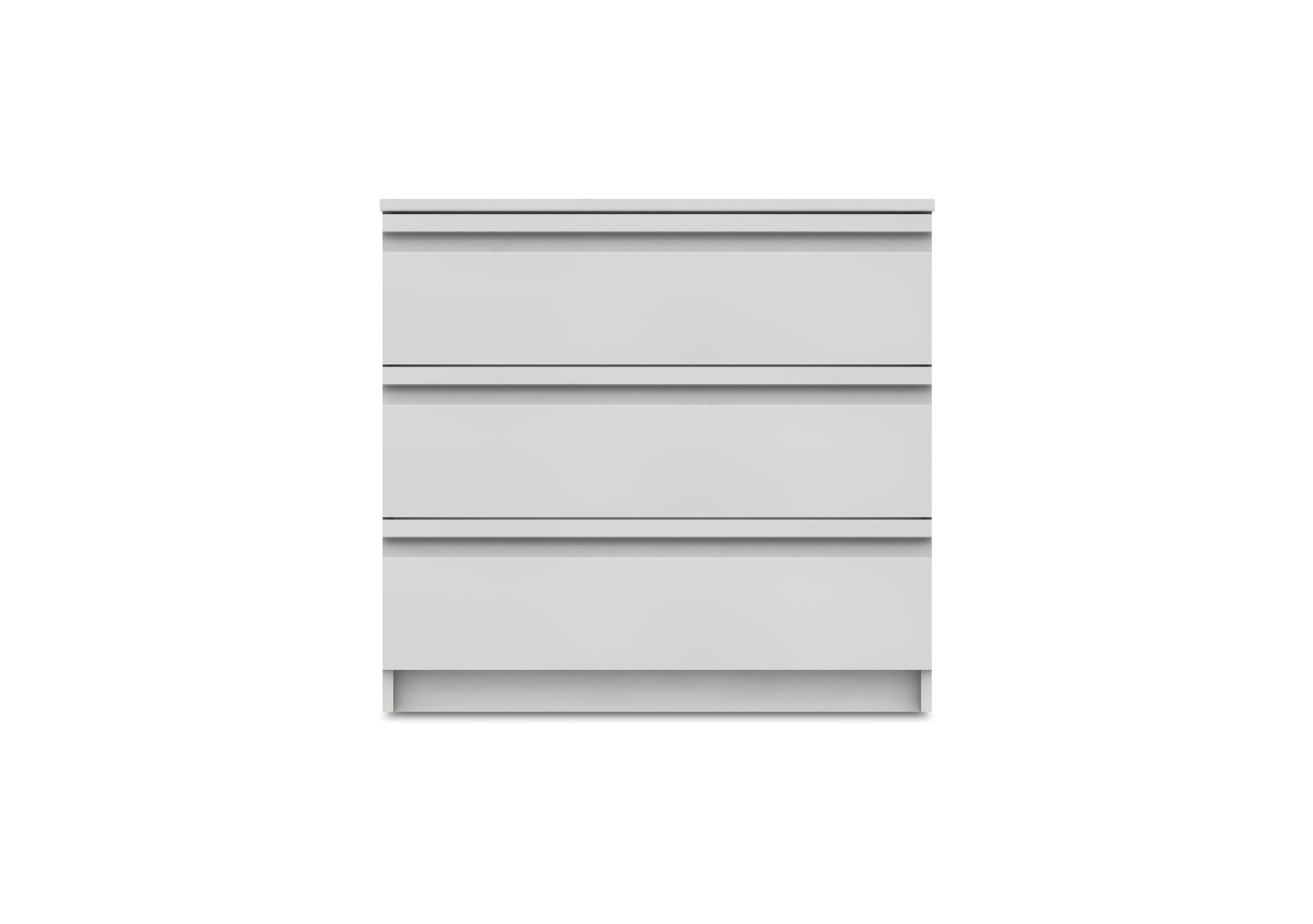 Kings Cross 3 Drawer Chest in White Gloss on Furniture Village