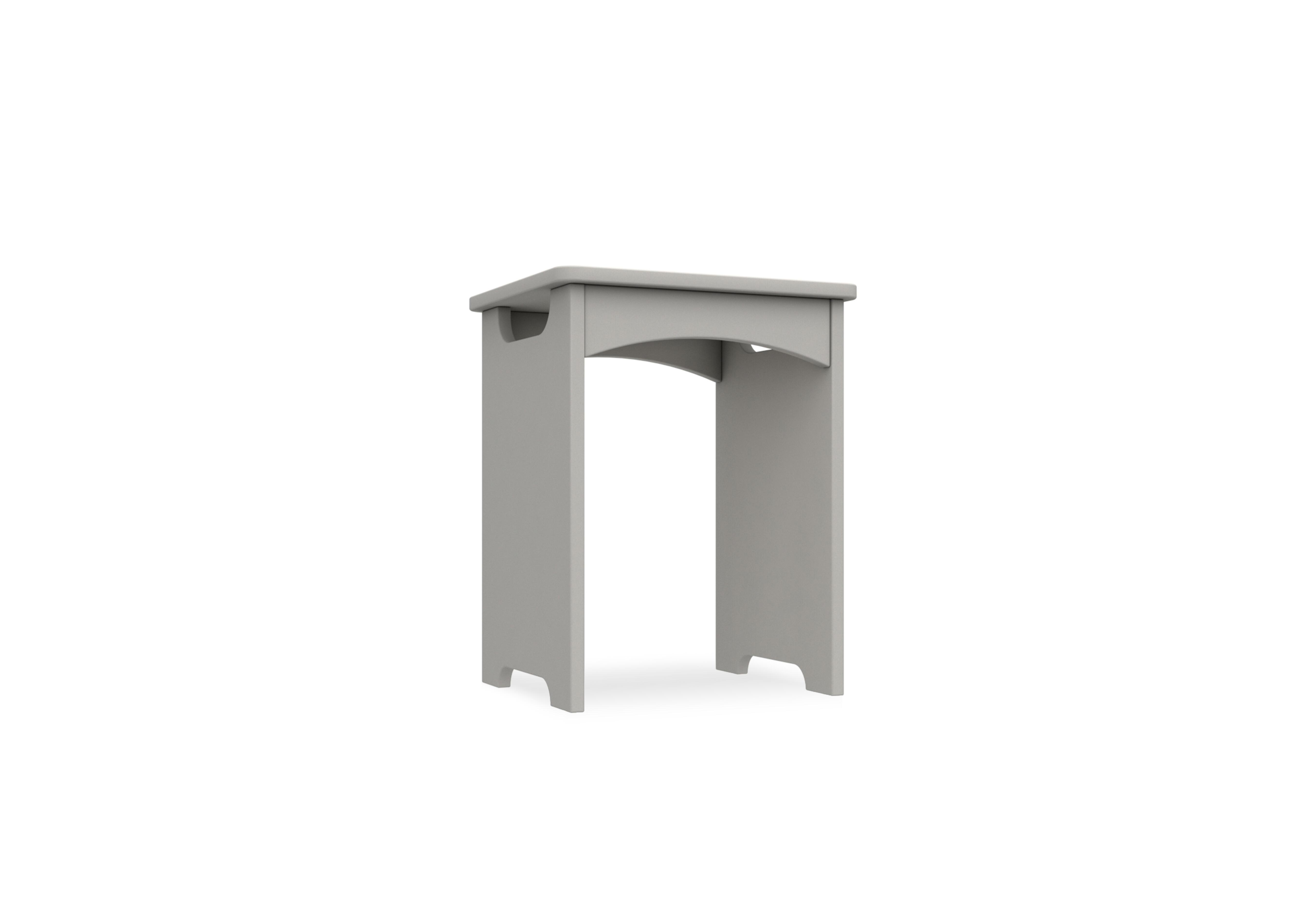 Kings Cross Dressing Table Stool in Light Grey Gloss on Furniture Village