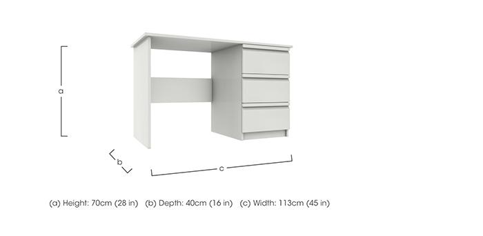 Kings Cross 3 Drawer Dressing Table in  on Furniture Village