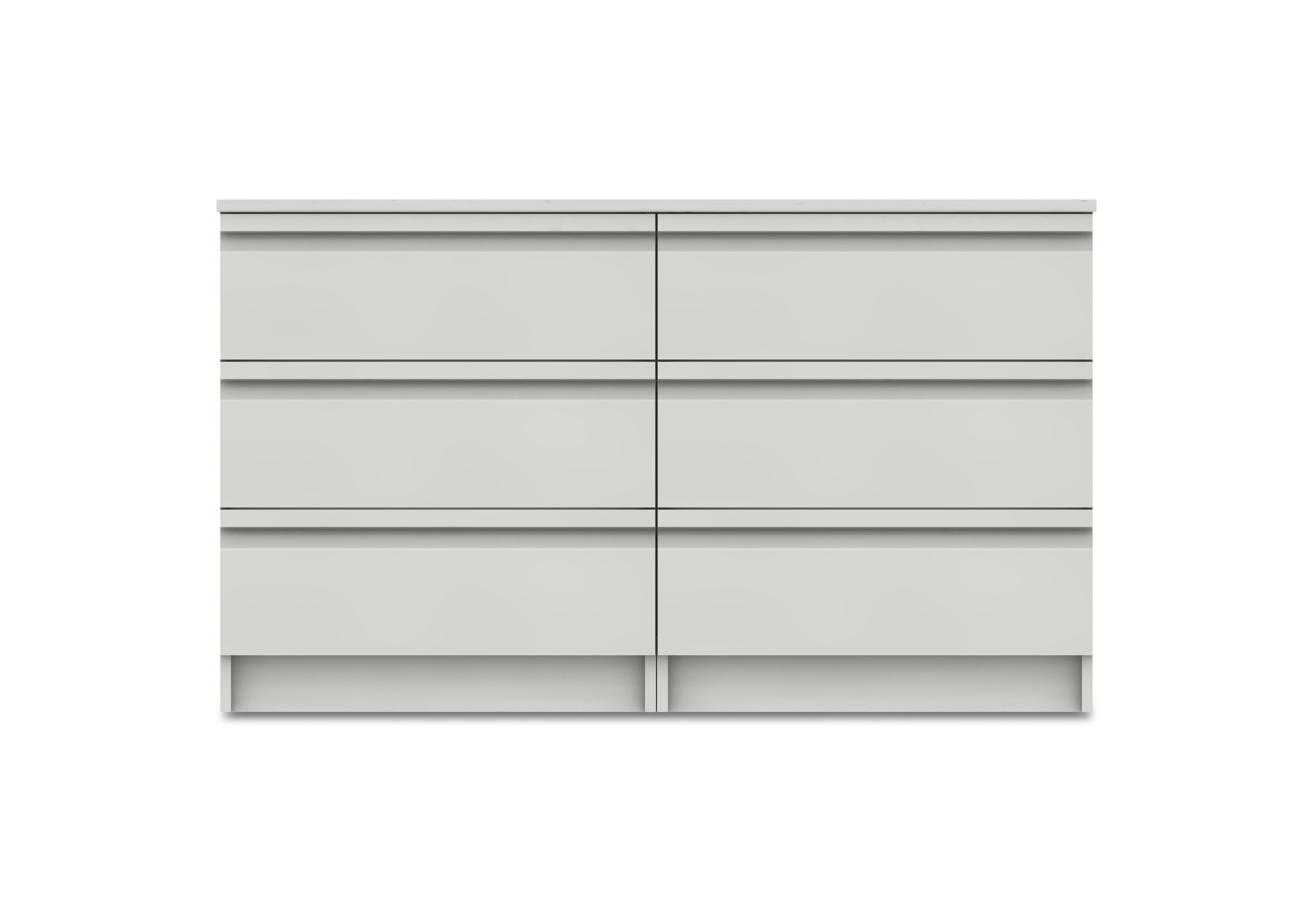 Kings Cross 6 Drawer Chest in White Gloss on Furniture Village