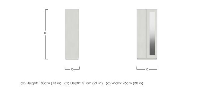 Kings Cross 2 Door Wardrobe with Mirror in  on Furniture Village