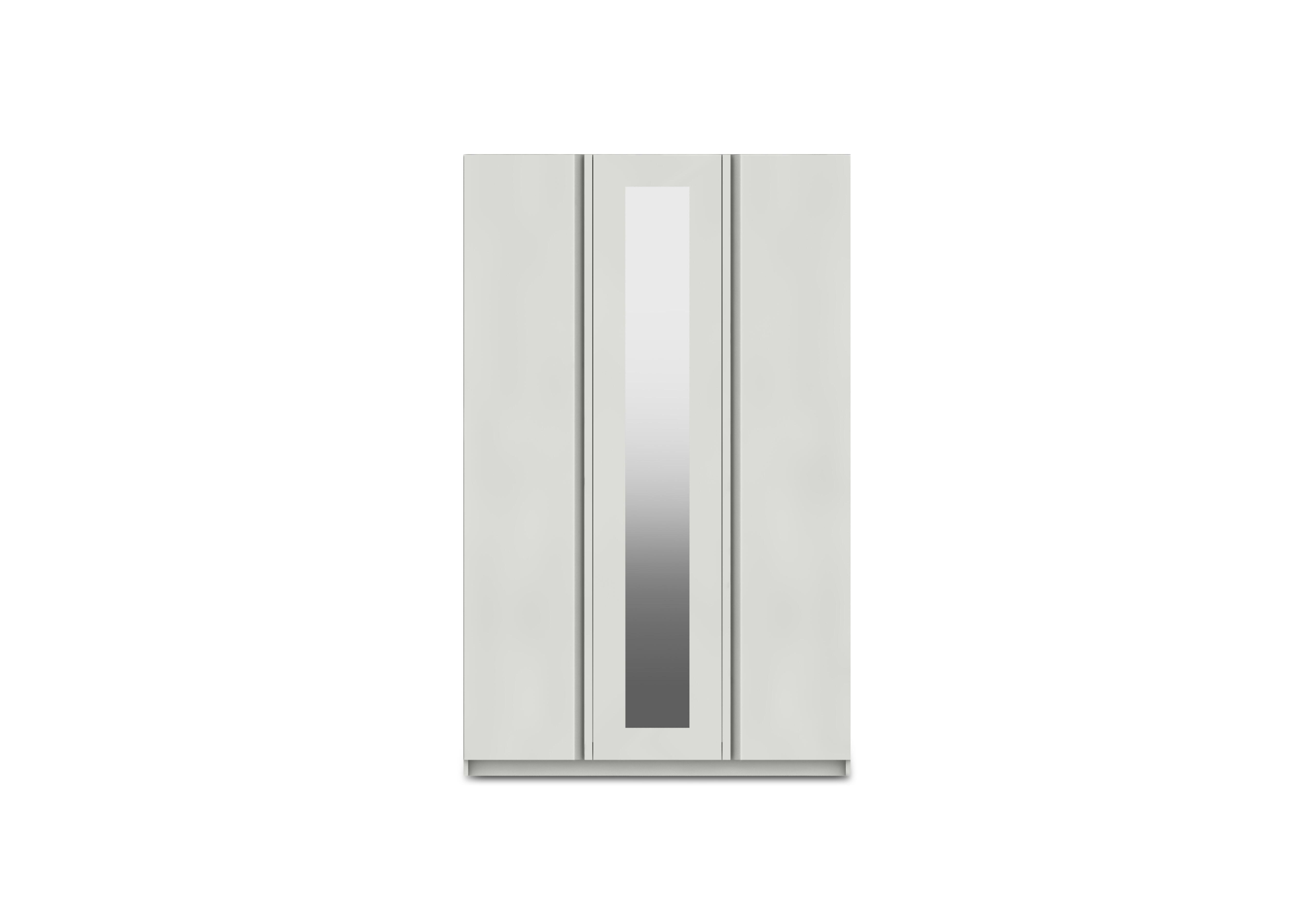 Kings Cross 3 Door Wardrobe with Mirror in White Gloss on Furniture Village