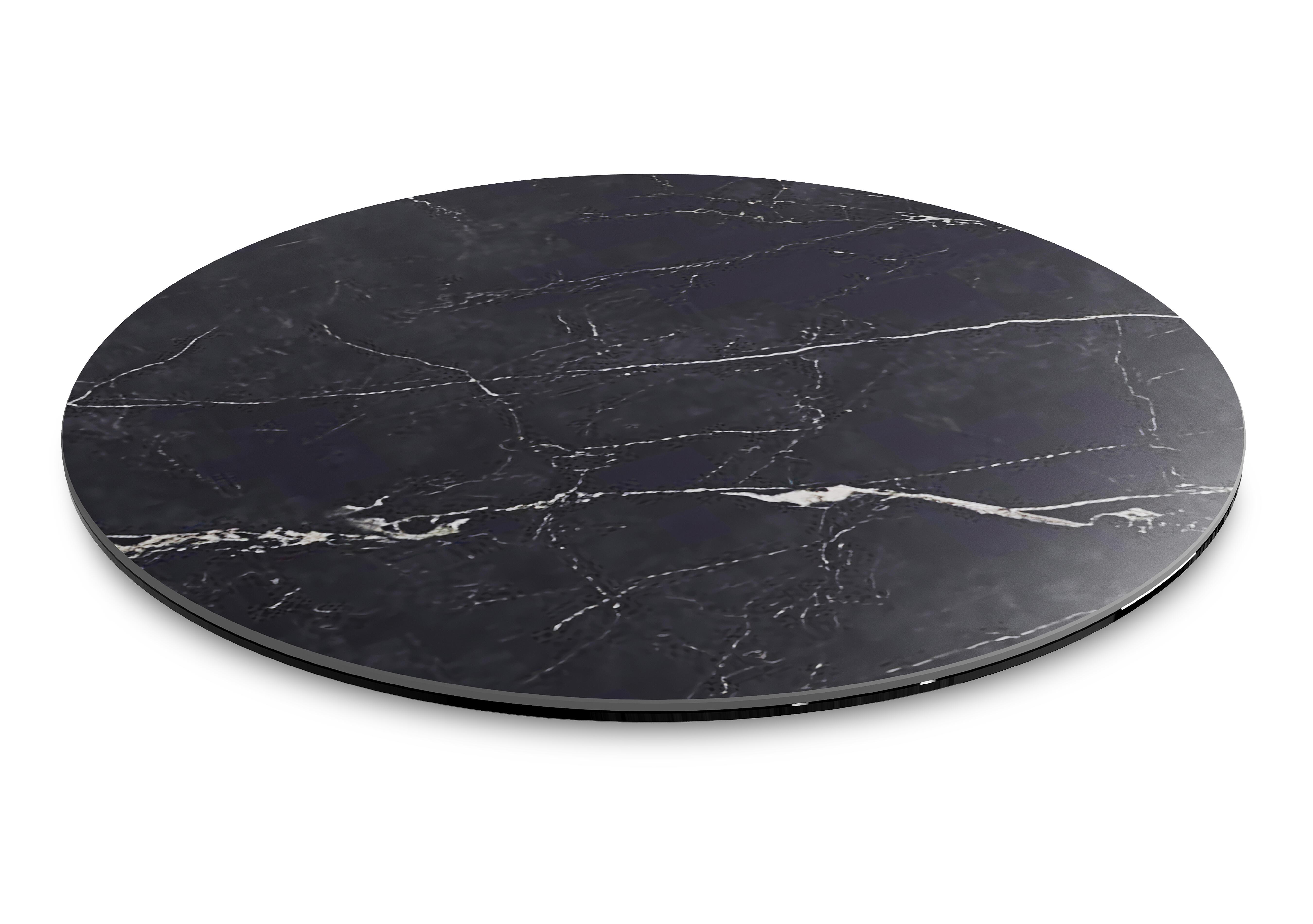 Felipe Large Lazy Susan in Marquina Marble on Furniture Village
