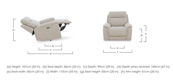 Chill Fabric Power Recliner Chair with Bluetooth in  on Furniture Village