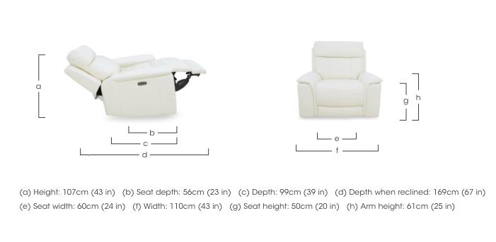 Chill Leather Power Recliner Chair with Bluetooth in  on Furniture Village