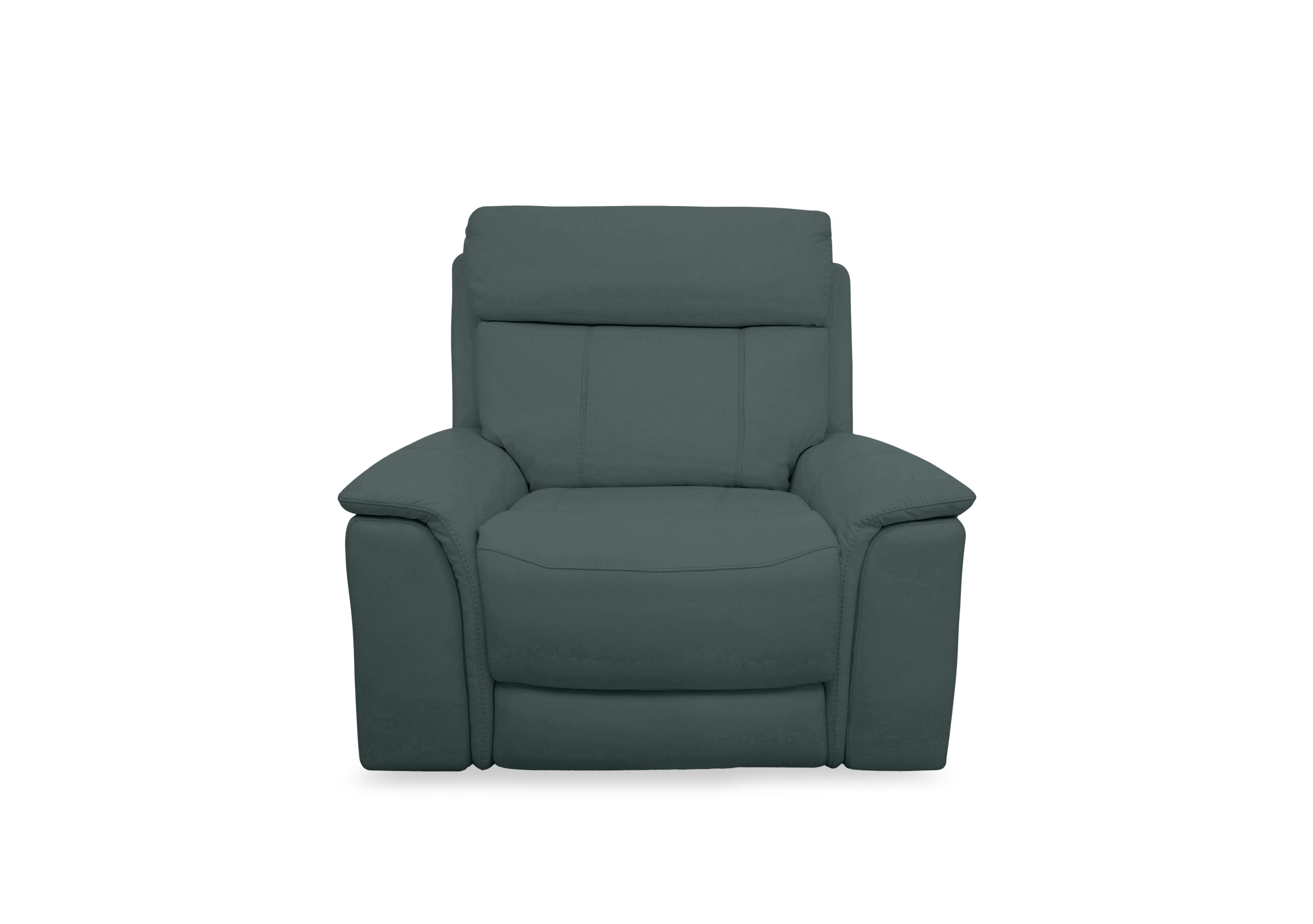 Chill Leather Power Recliner Chair with Bluetooth in Bv-301e Lake Green on Furniture Village