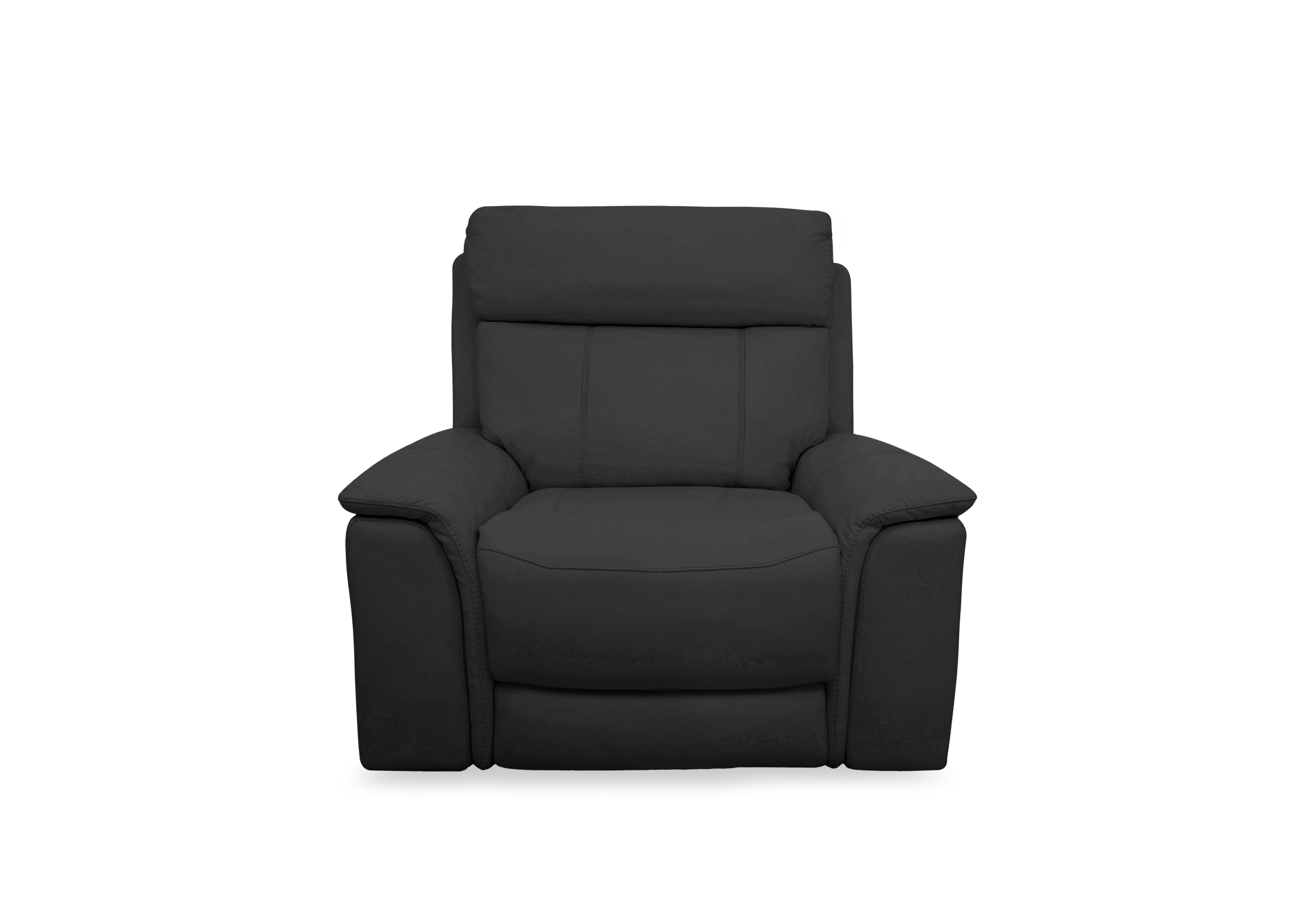 Chill Leather Power Recliner Chair with Bluetooth in Bv-3500 Classic Black on Furniture Village