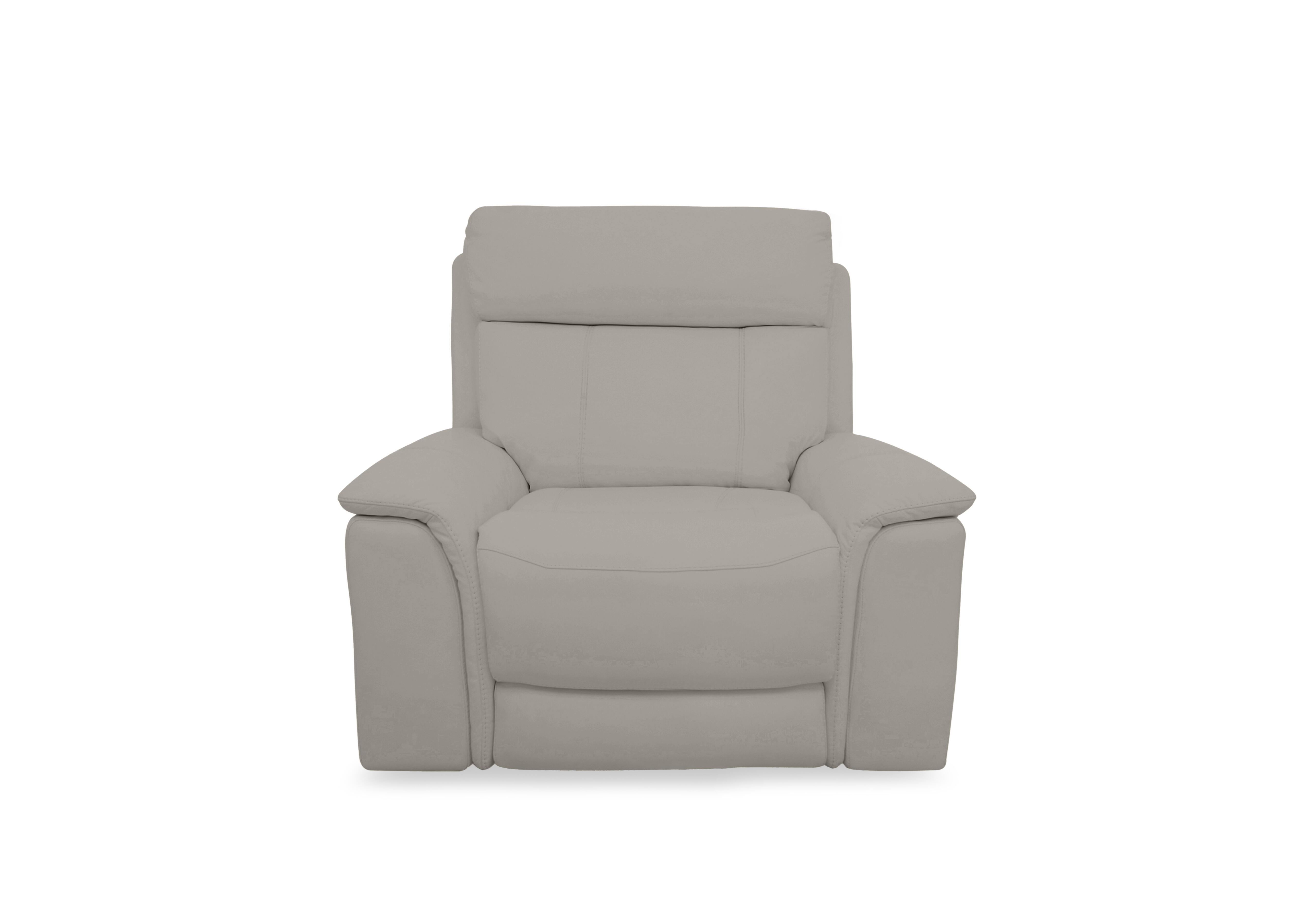 Chill Leather Power Recliner Chair with Bluetooth in Bv-946b Silver Grey on Furniture Village