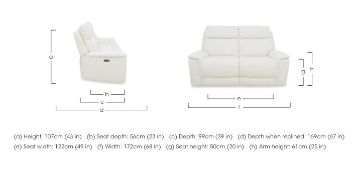 Chill Leather 2 Seater Power Recliner Sofa with Bluetooth in  on Furniture Village