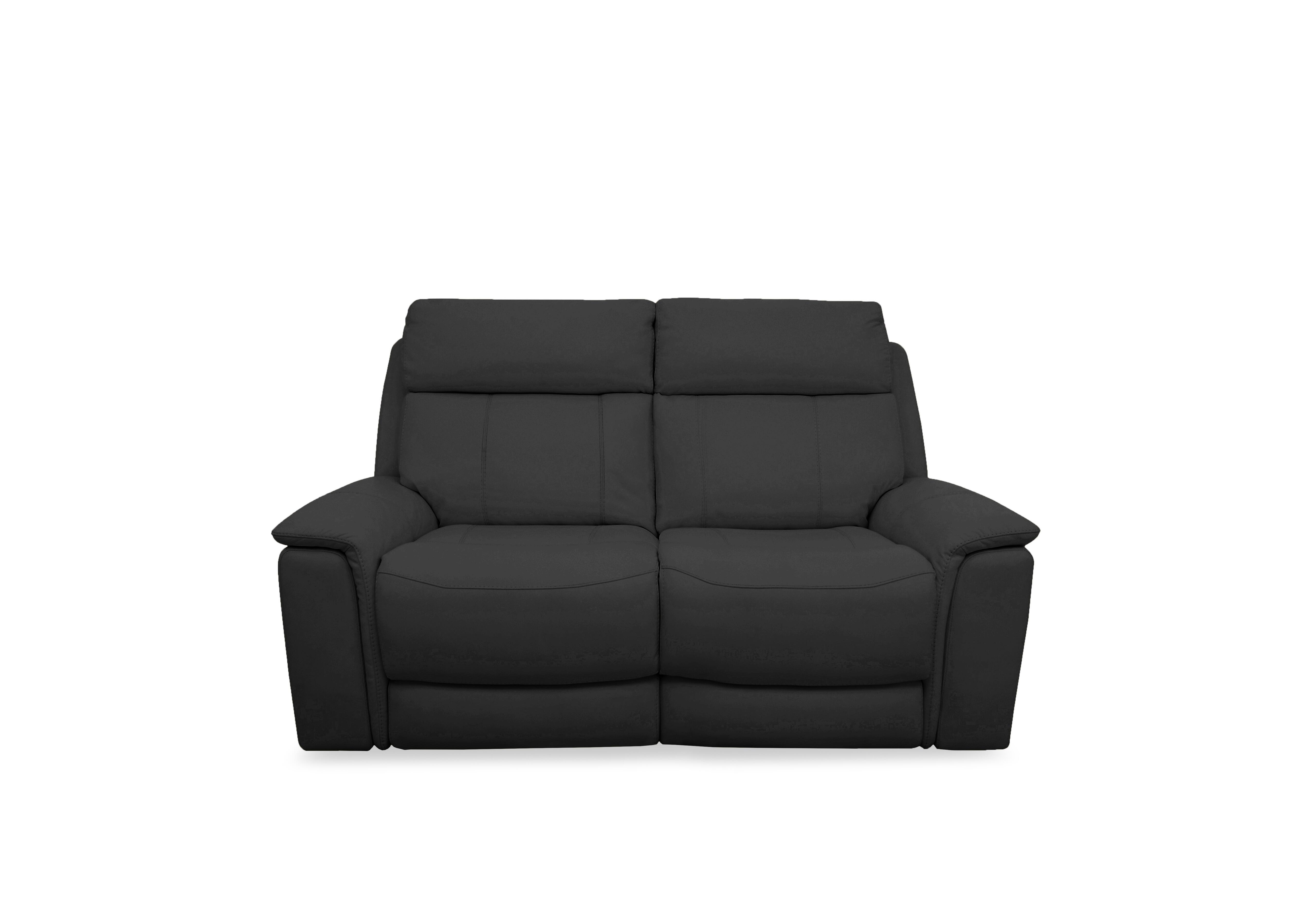 Chill Leather 2 Seater Power Recliner Sofa with Bluetooth in Bv-3500 Classic Black on Furniture Village