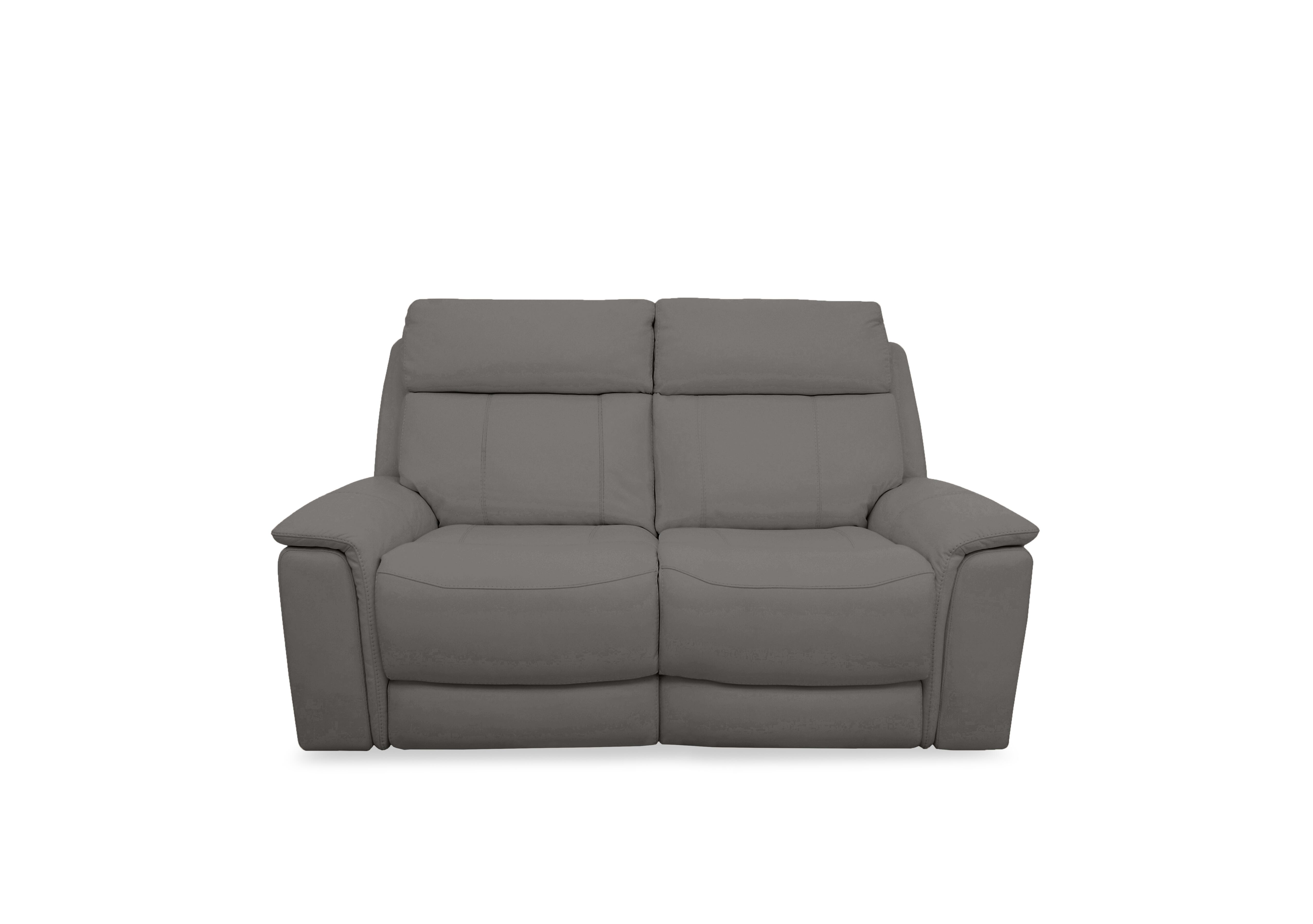 Chill Leather 2 Seater Sofa in Bv-042e Elephant on Furniture Village