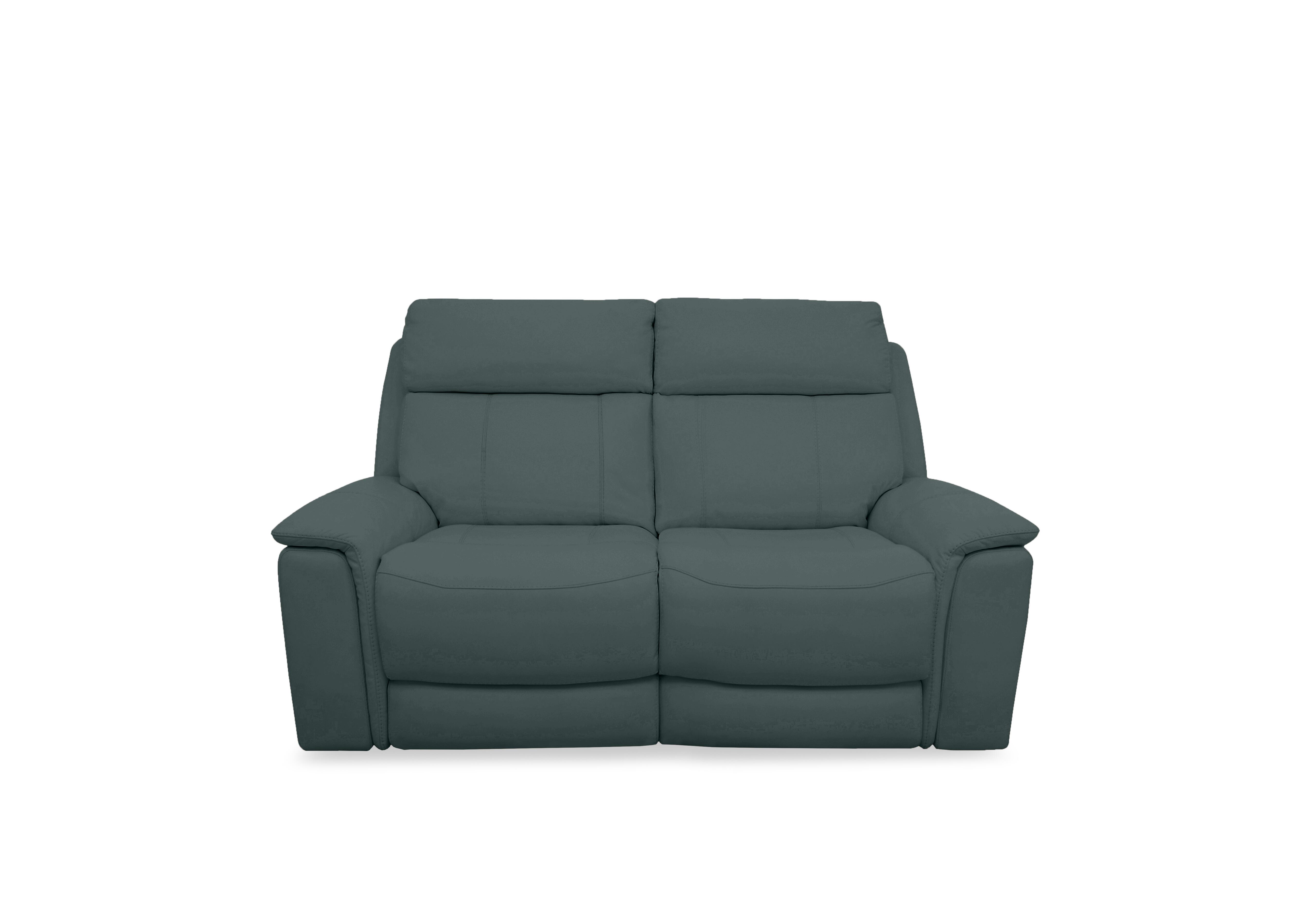 Chill Leather 2 Seater Sofa in Bv-301e Lake Green on Furniture Village