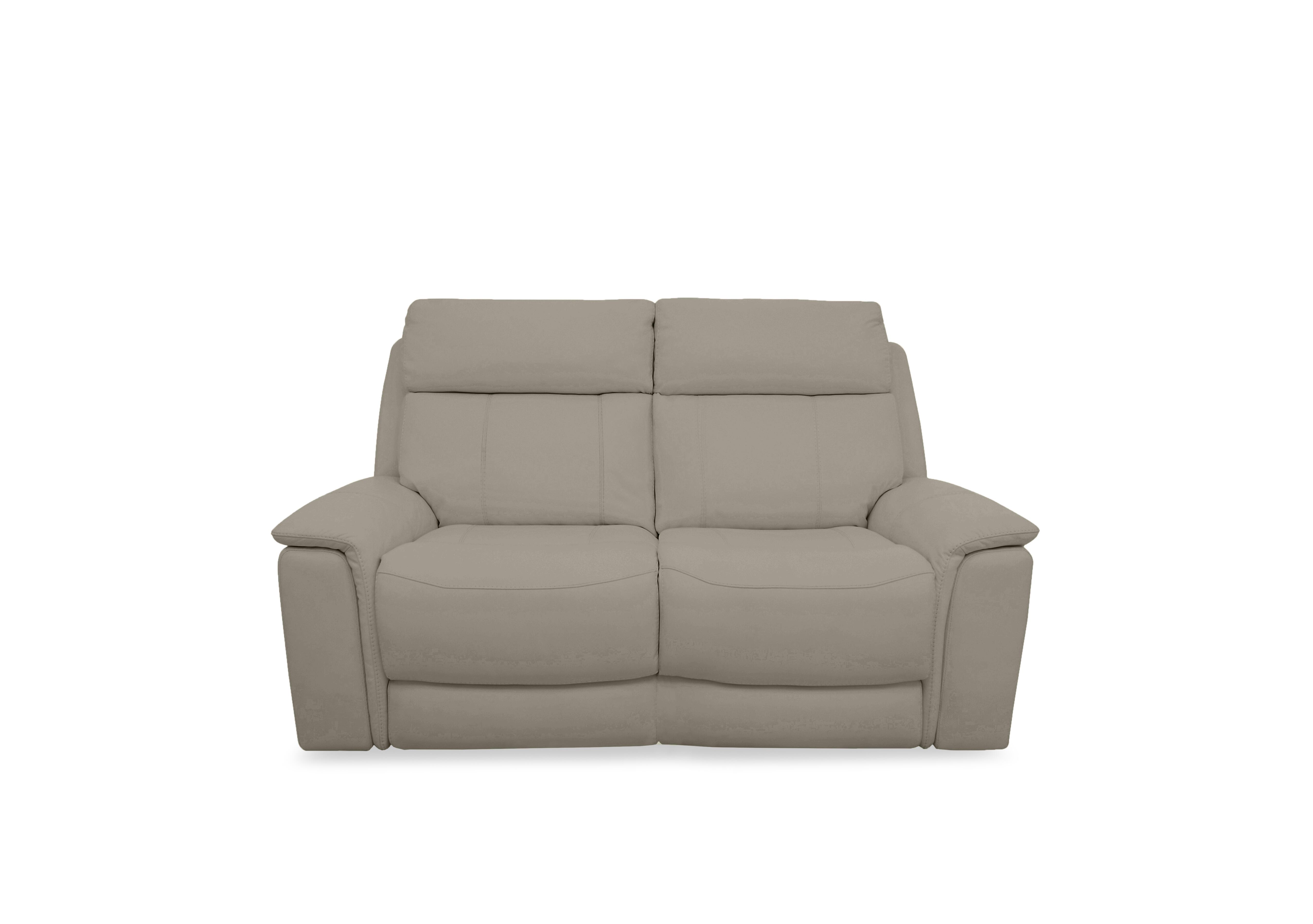 Chill Leather 2 Seater Sofa in Bv-722a Taupe on Furniture Village