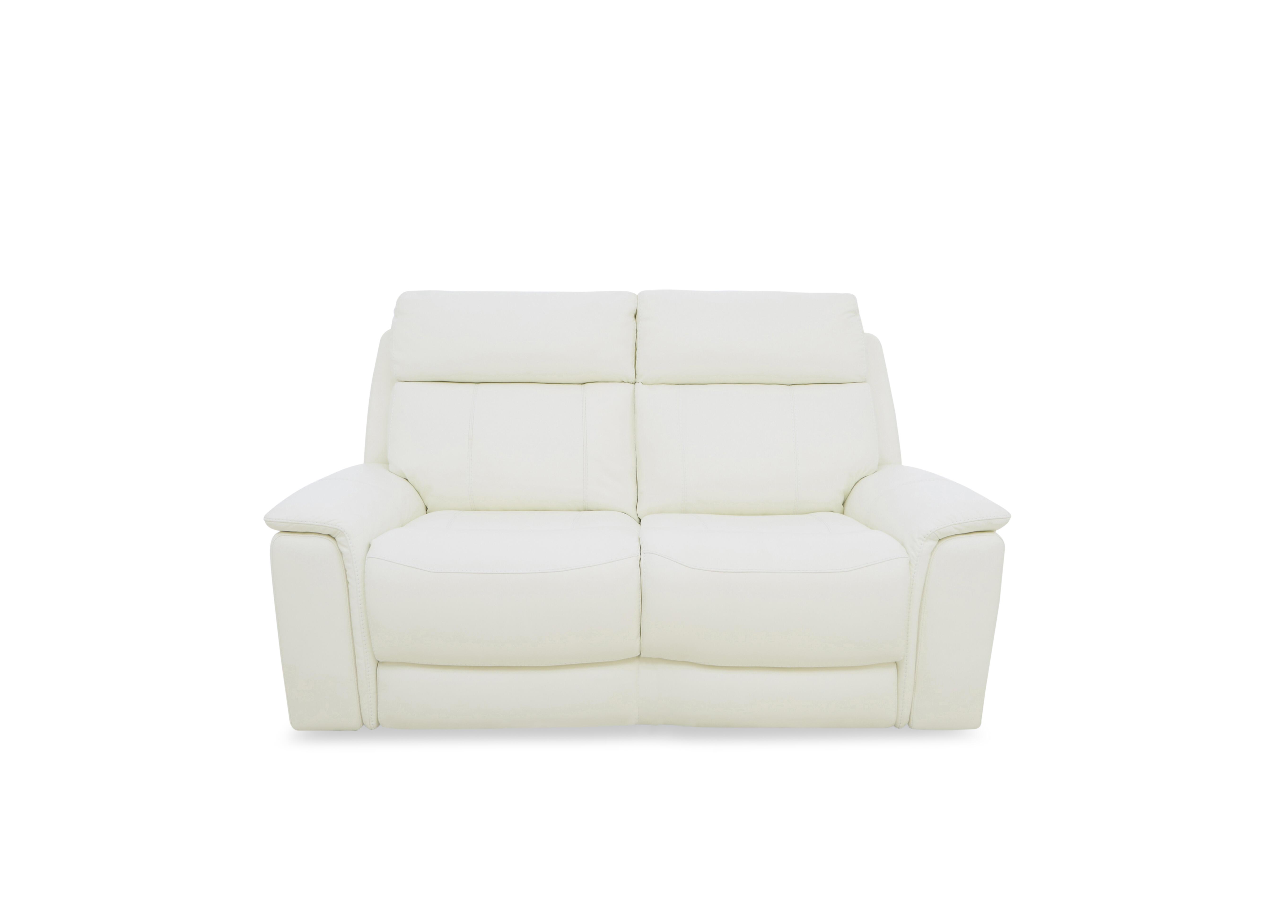 Chill Leather 2 Seater Sofa in Bv-744d Star White on Furniture Village