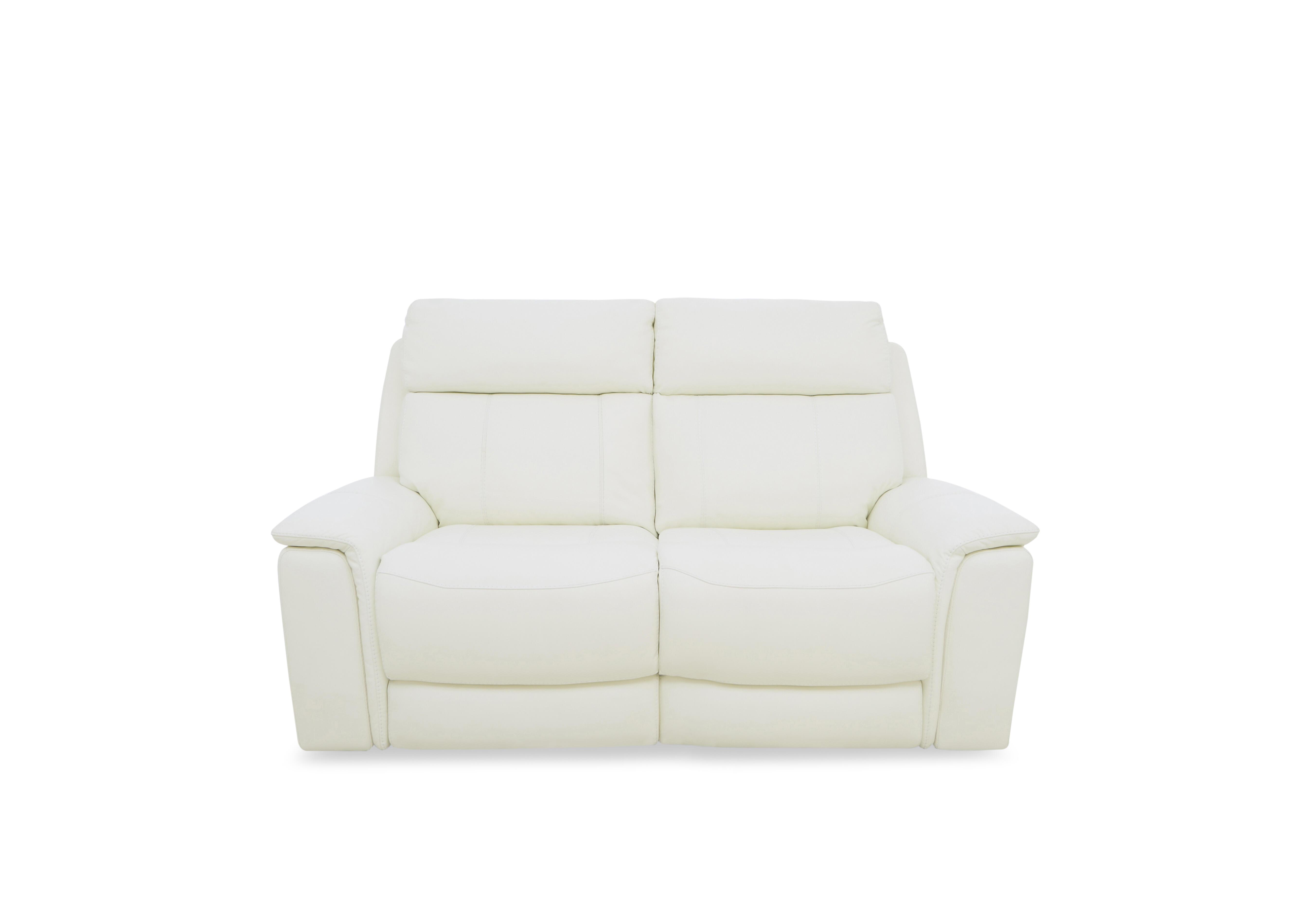 Chill Leather 2 Seater Sofa in Bv-744d Star White on Furniture Village