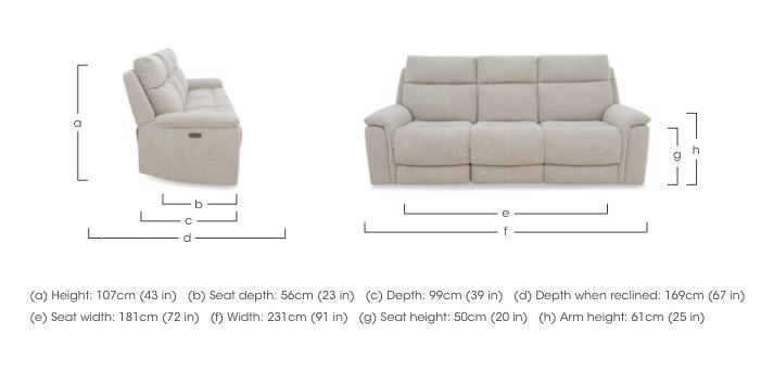 Chill Fabric 3 Seater Power Recliner Sofa with Bluetooth in  on Furniture Village