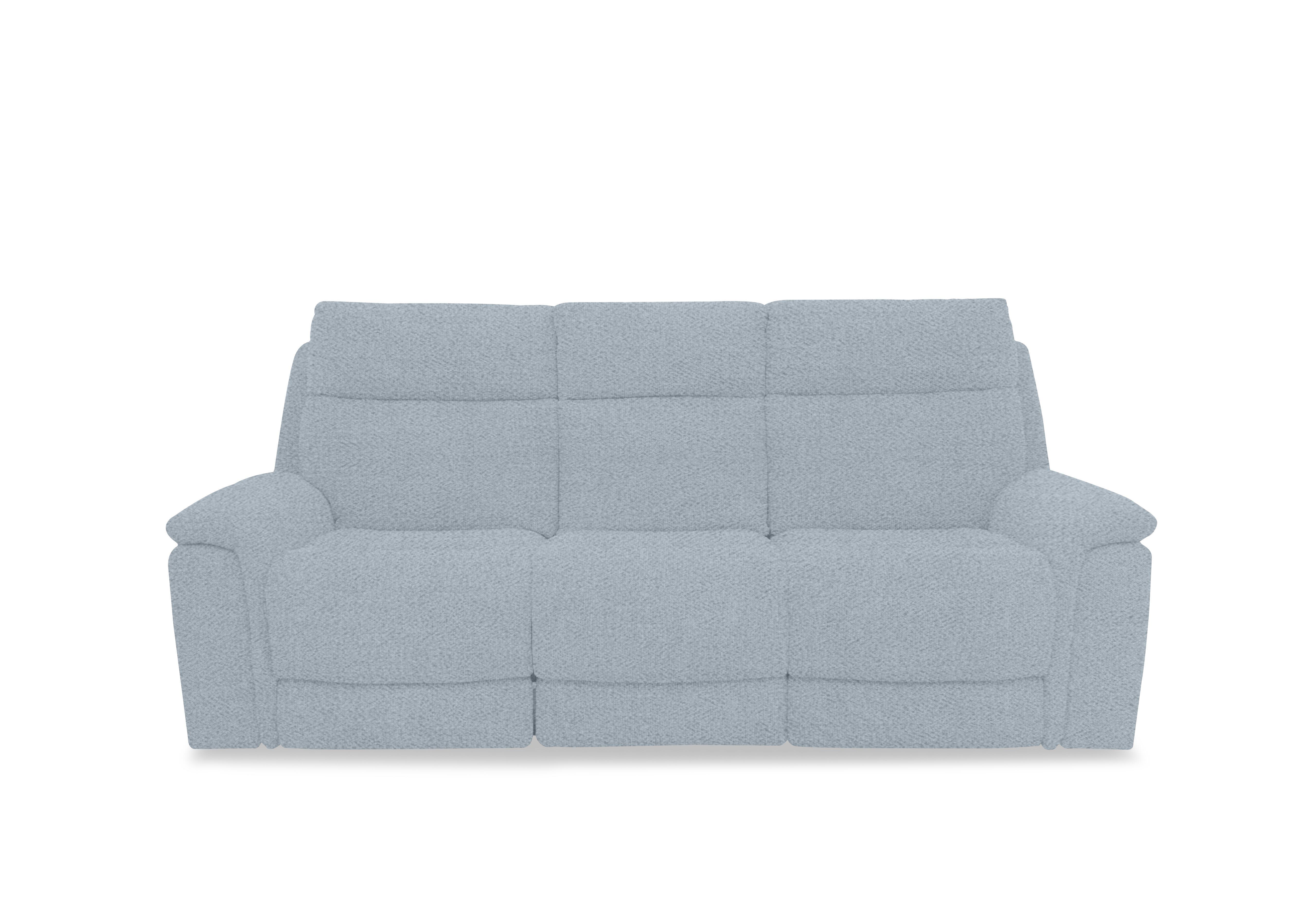 Chill Fabric 3 Seater Power Recliner Sofa with Bluetooth in Fab-Meo-R17 Baby Blue on Furniture Village