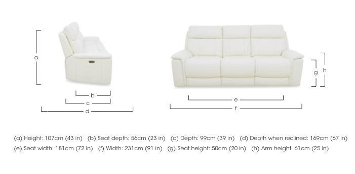 Chill Leather 3 Seater Power Recliner Sofa with Bluetooth in  on Furniture Village