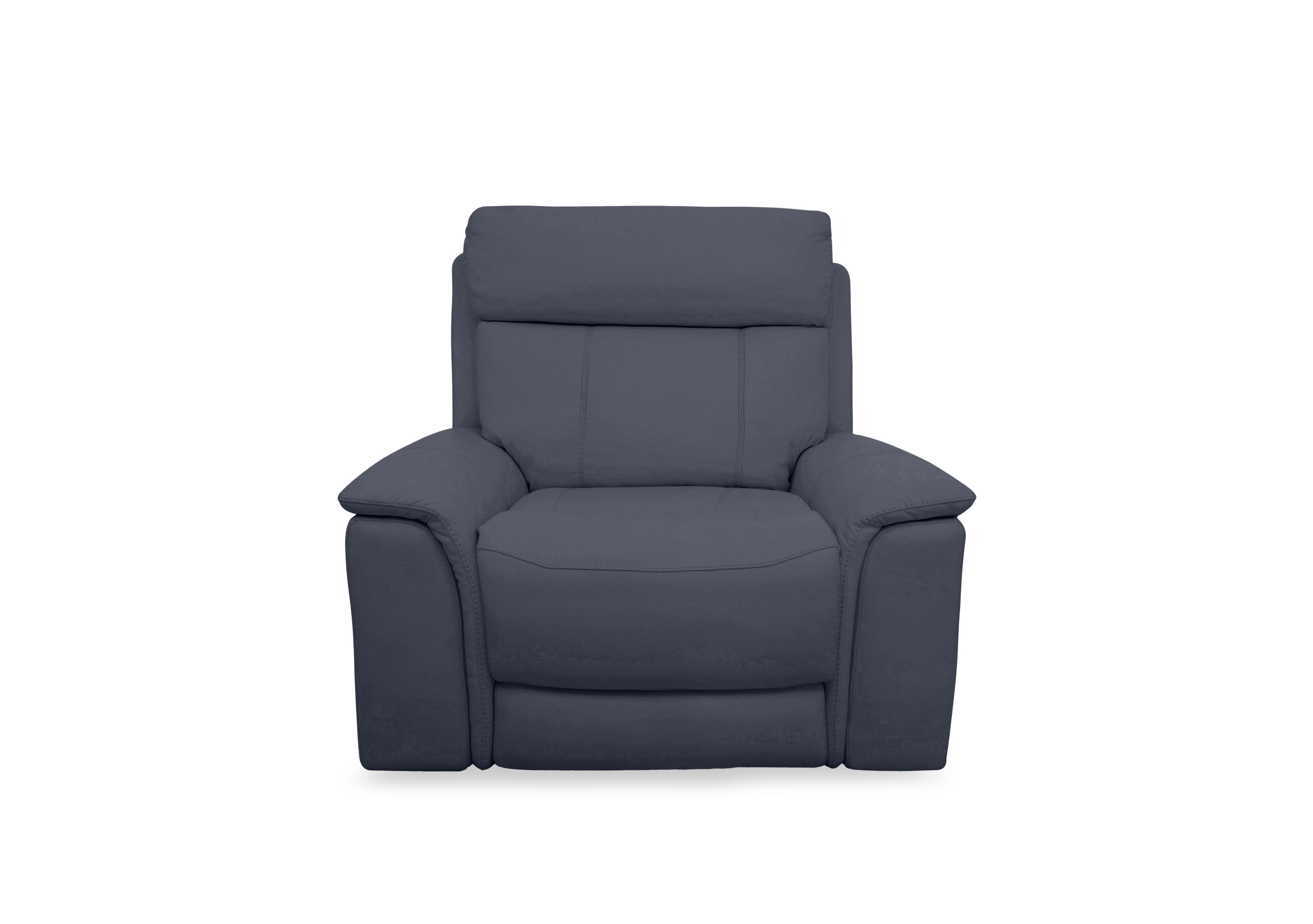 Chill Leather Chair in Bv-313e Ocean Blue on Furniture Village