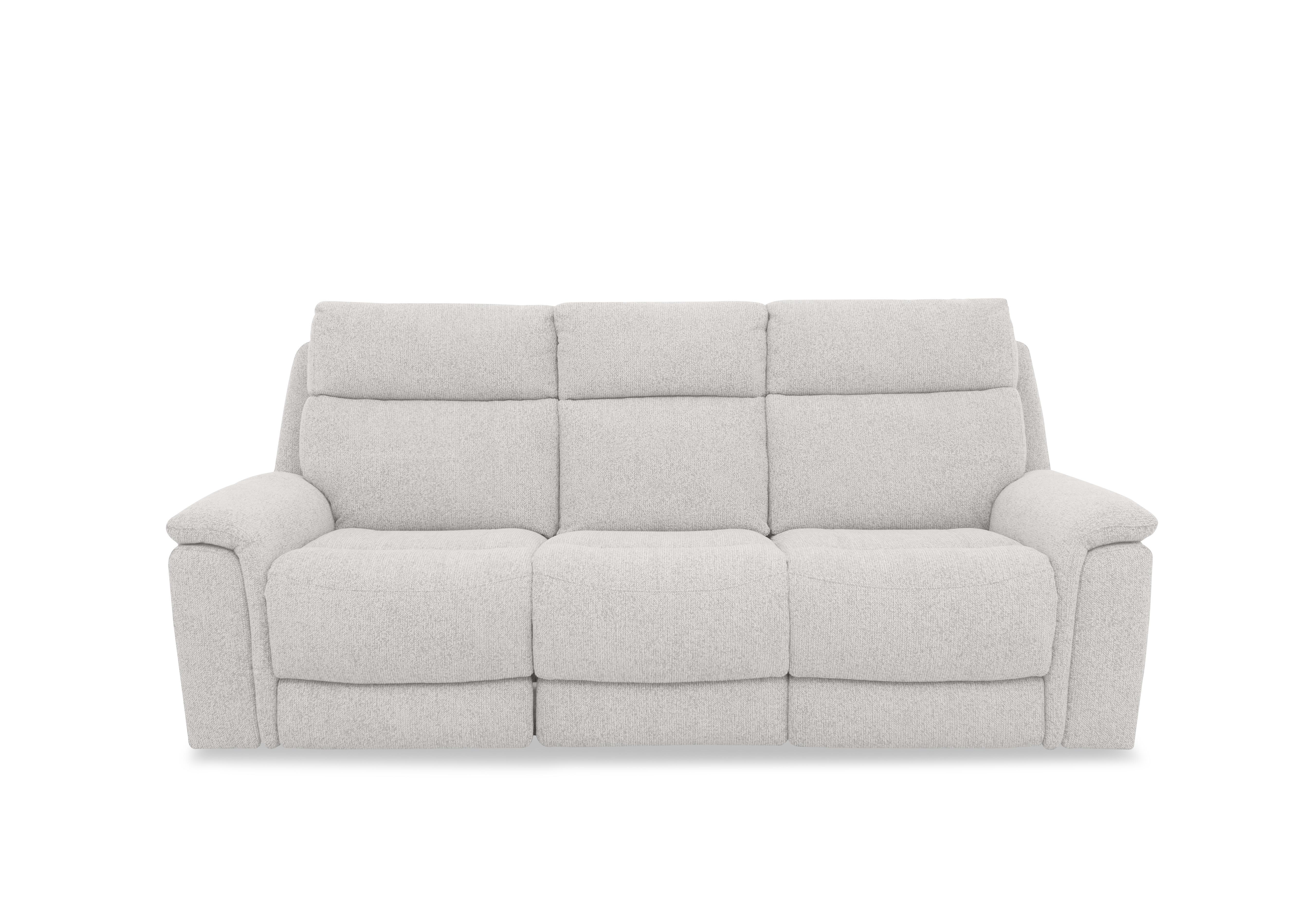 Chill Fabric 3 Seater Power Recliner Sofa with Bluetooth and Drop Down Console in Fab-Mil-R110 Sand on Furniture Village
