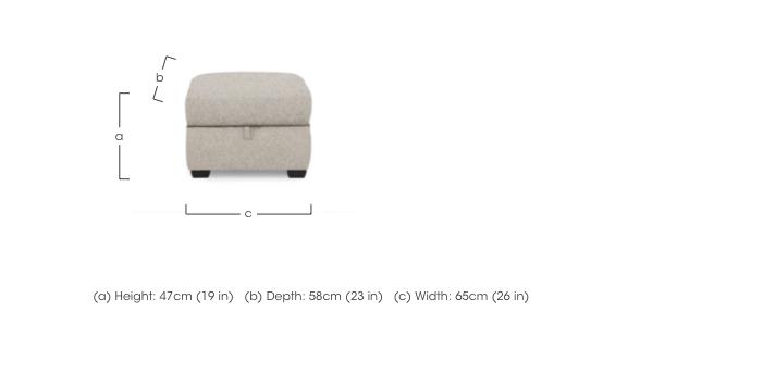 Chill Fabric Storage Footstool in  on Furniture Village