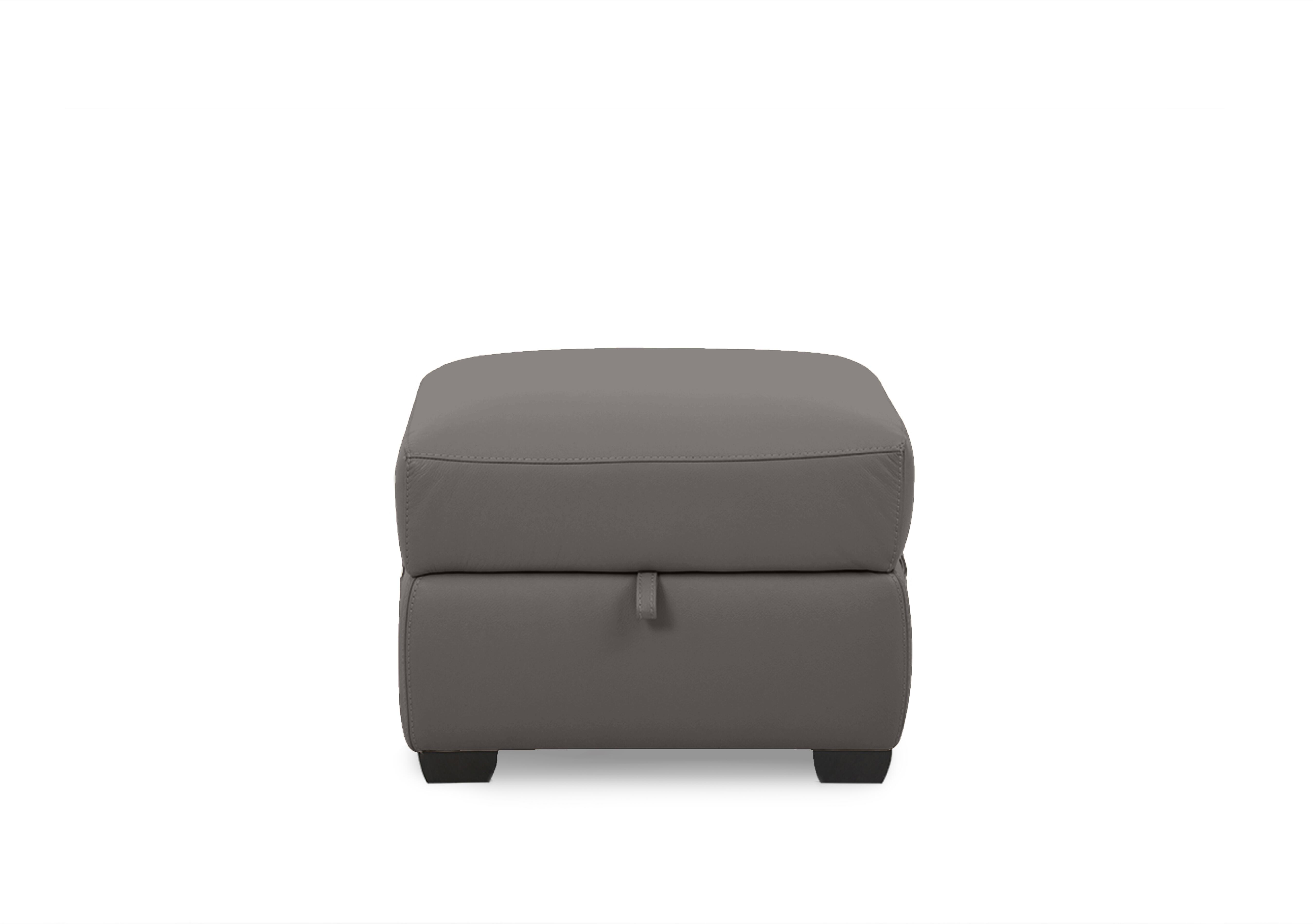 Chill Leather Storage Footstool in Bv-042e Elephant on Furniture Village