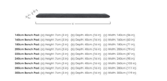 Athena Dining Bench Pad in  on Furniture Village