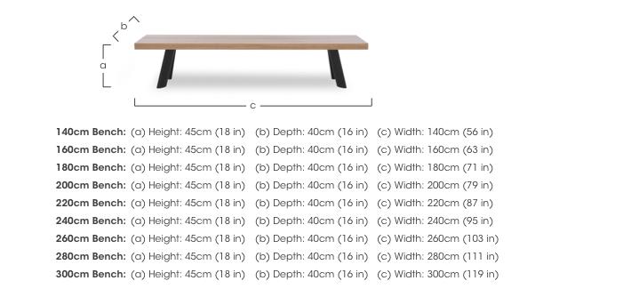 Athena Dining Bench in  on Furniture Village