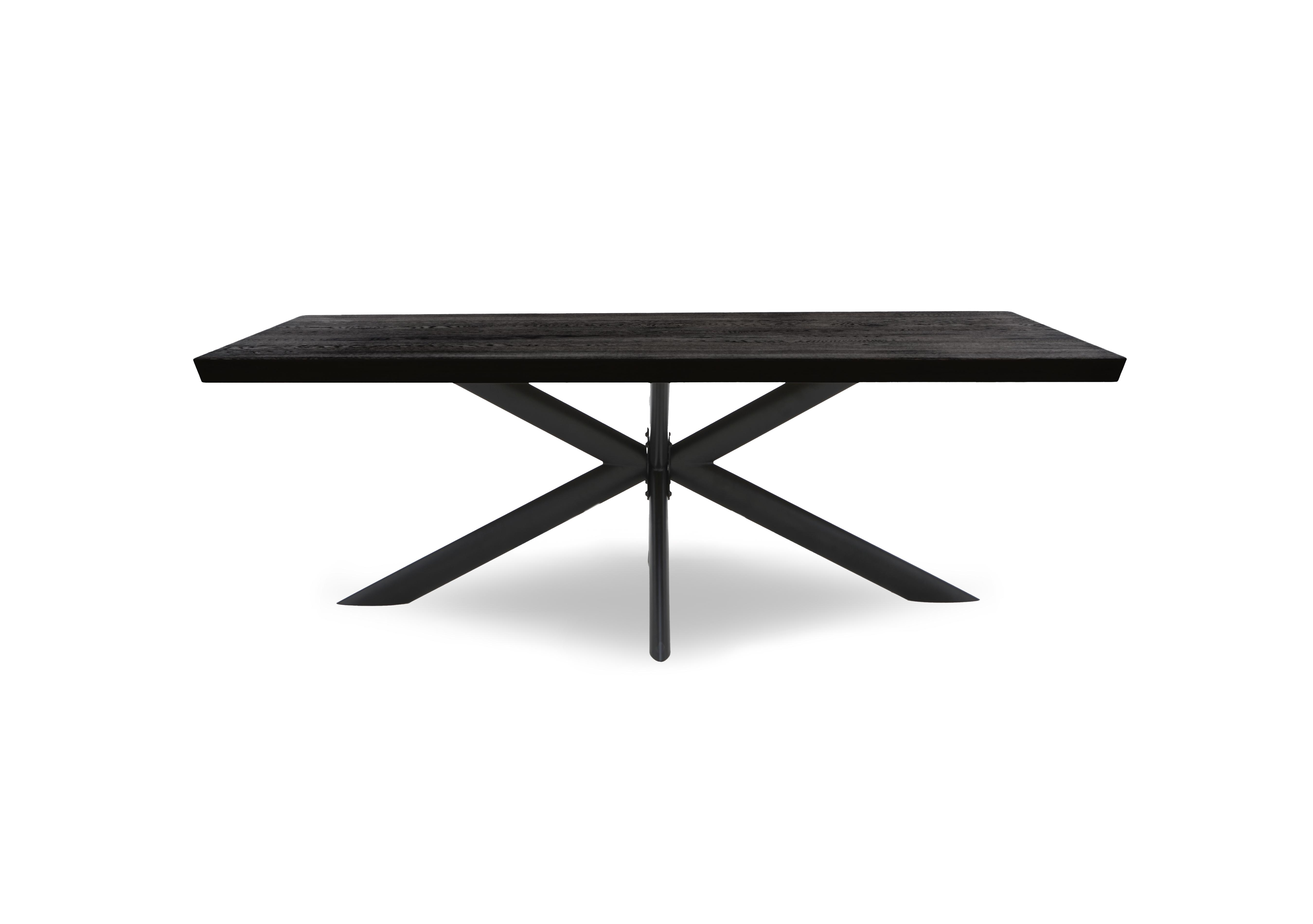 Athena Soft Edge Dining Table in 7 Black on Furniture Village