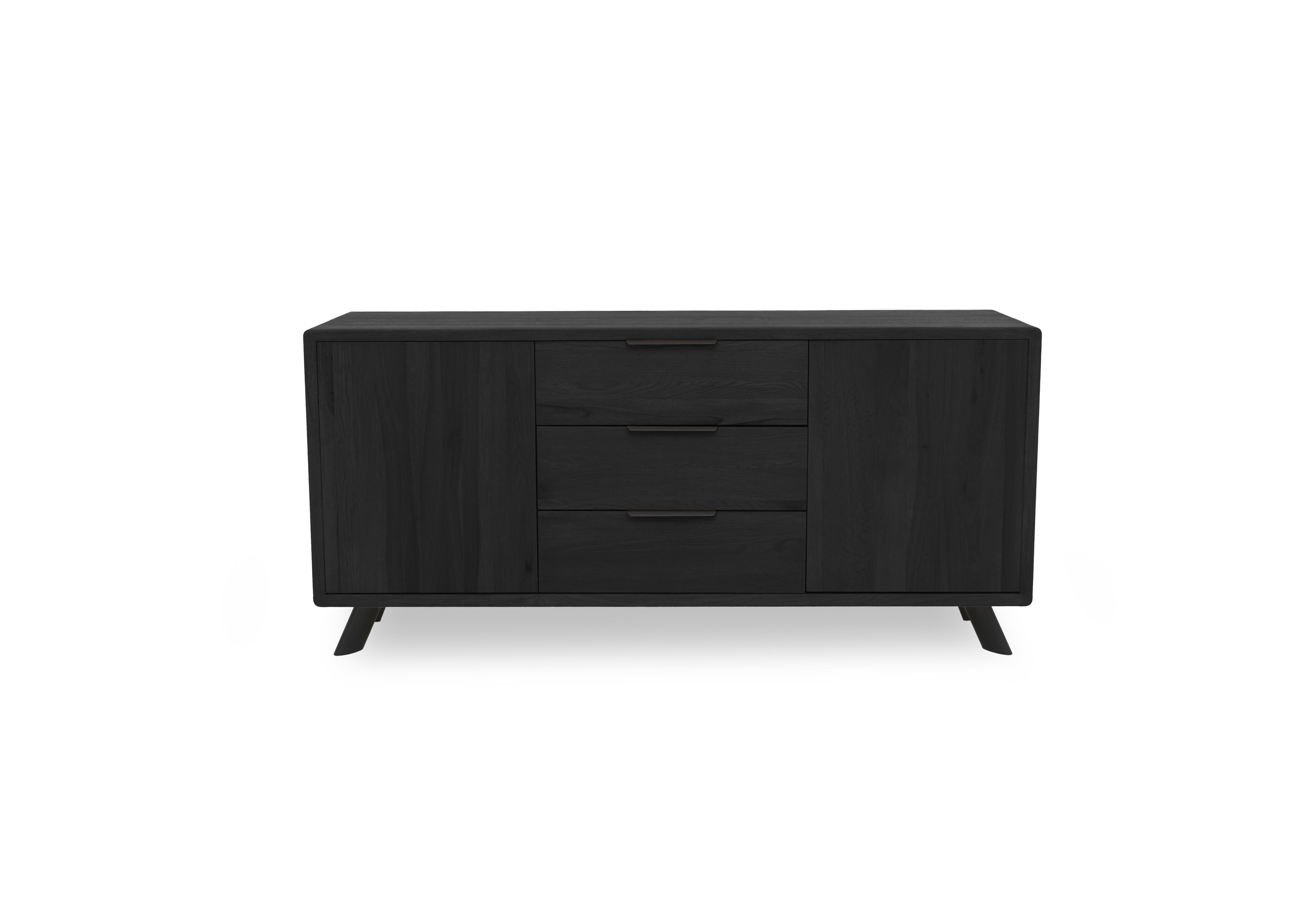 Athena 2 Door 3 Drawer Sideboard in 7 Black on Furniture Village