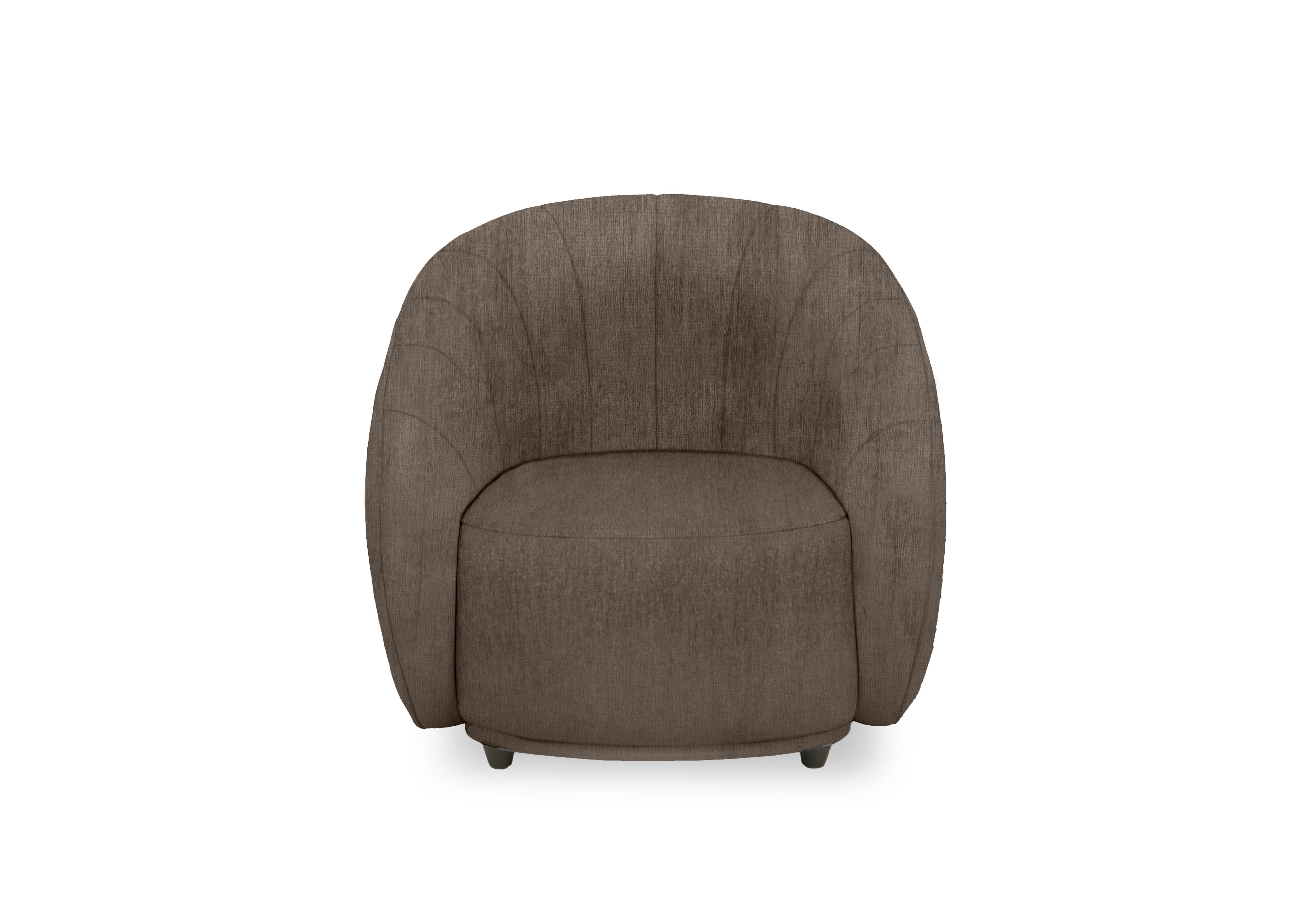 Gemini Fabric Accent Chair in Fab-Crn-R431 Brown on Furniture Village