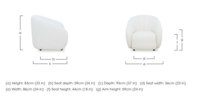 Gemini Leather Accent Chair in  on Furniture Village