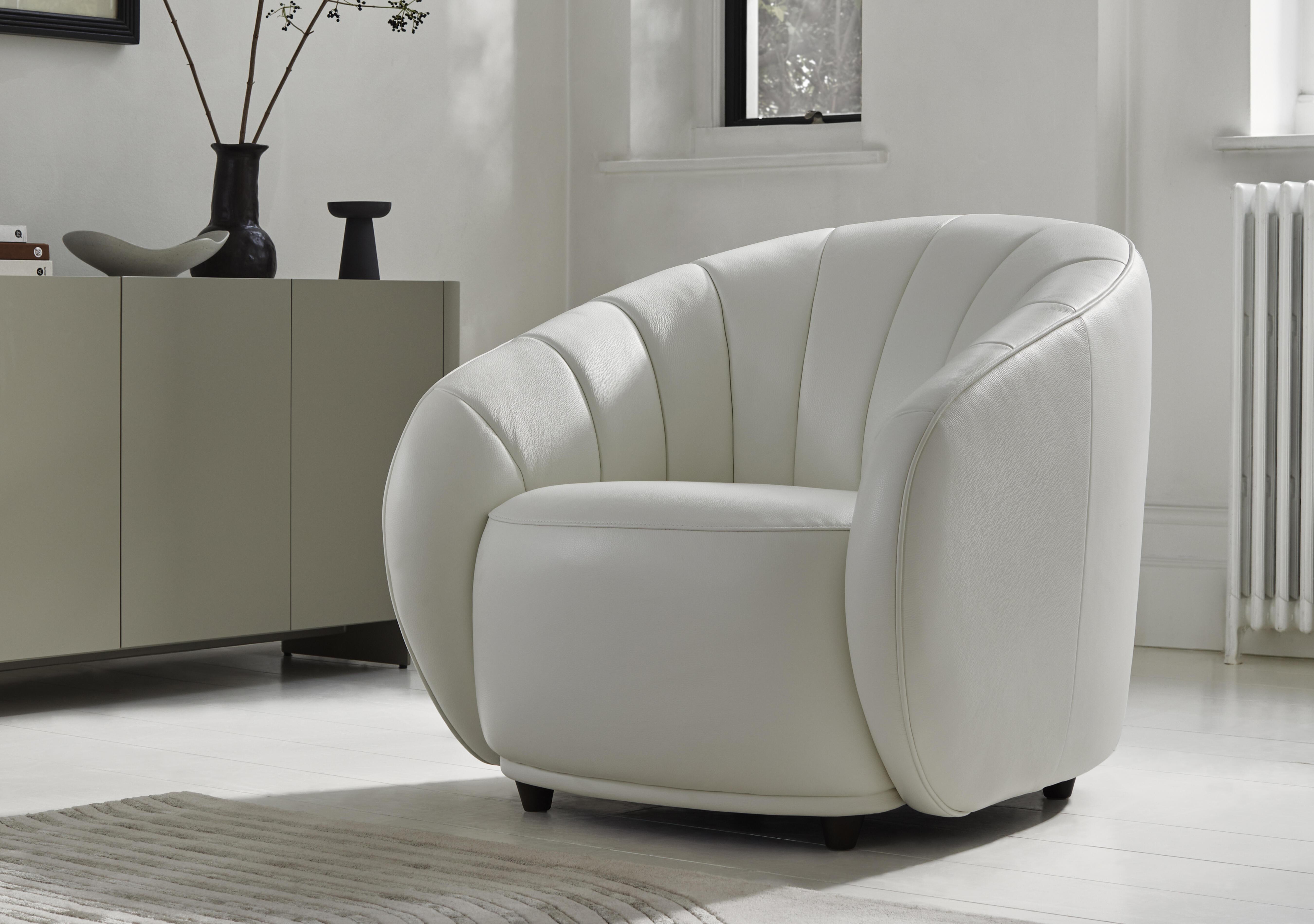 Gemini Leather Accent Chair in  on Furniture Village