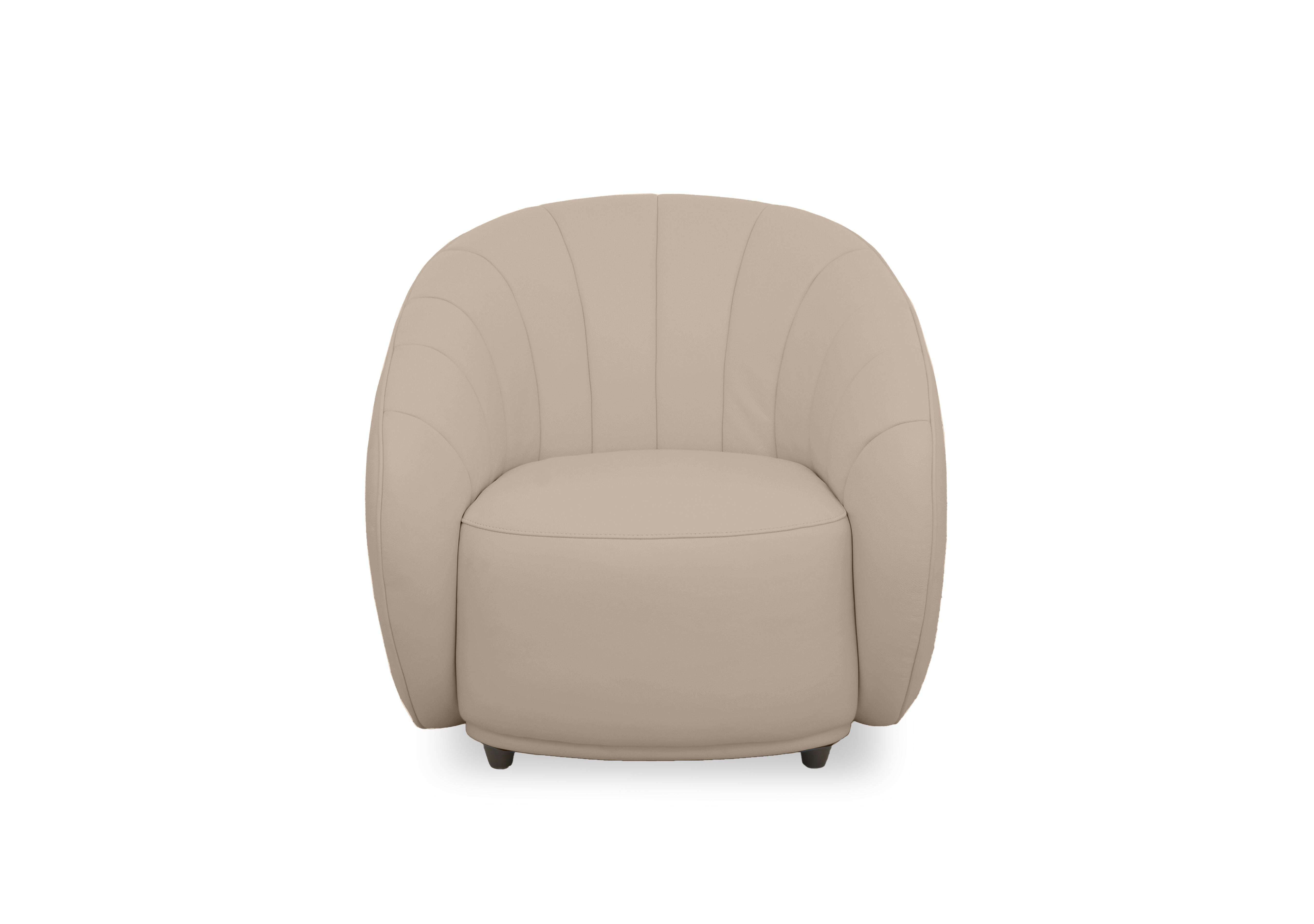 Gemini Leather Accent Chair in Nc-039c Pebble on Furniture Village