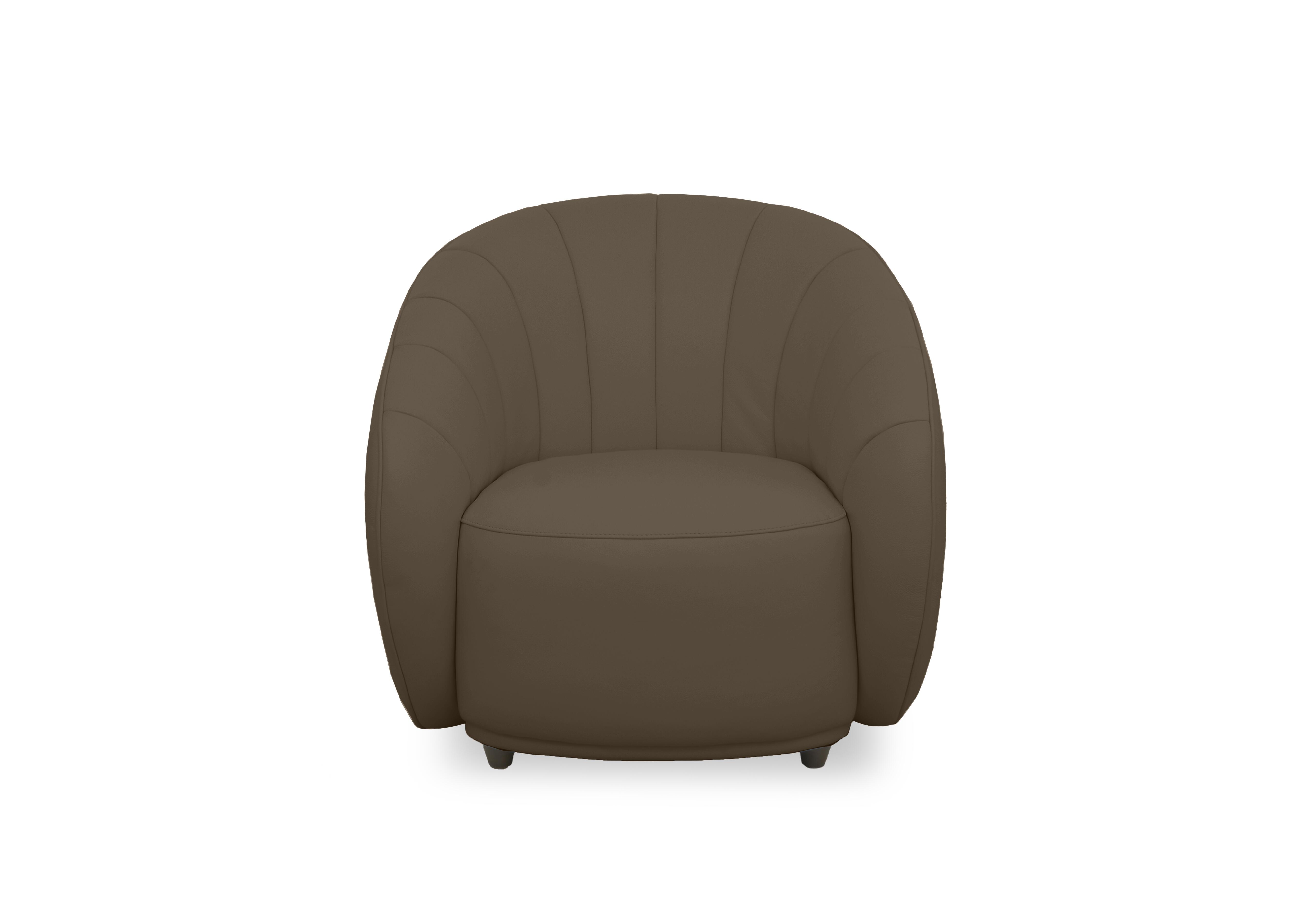 Gemini Leather Accent Chair in Nc-253e Fawn on Furniture Village