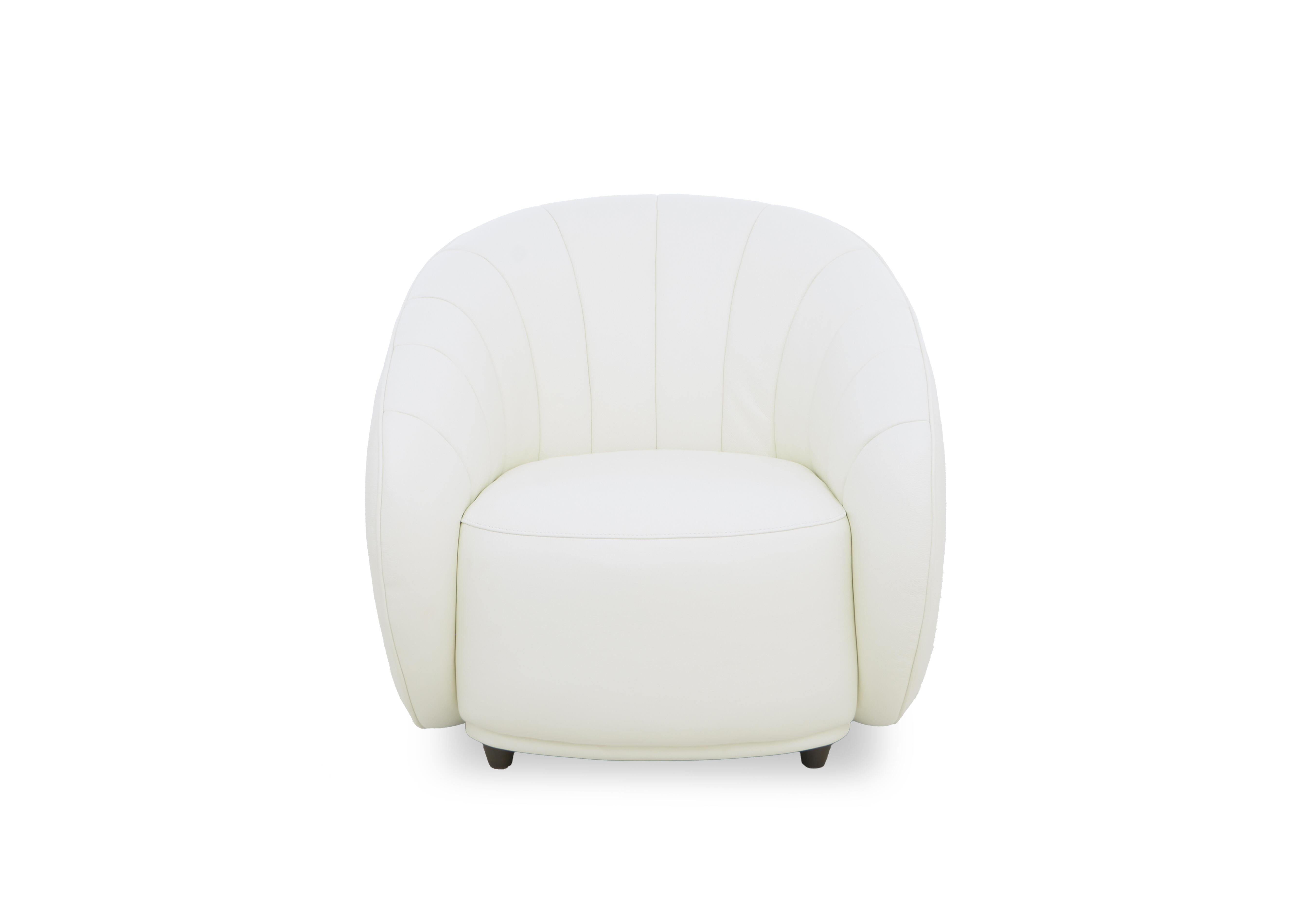 Gemini Leather Accent Chair in Nc-744d Star White on Furniture Village