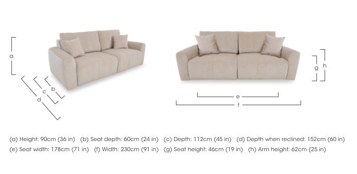 Gemini Fabric 2 Seater Remote Control Power Glider Sofa in  on Furniture Village