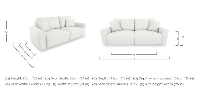 Gemini Leather 2 Seater Remote Control Power Glider Sofa in  on Furniture Village