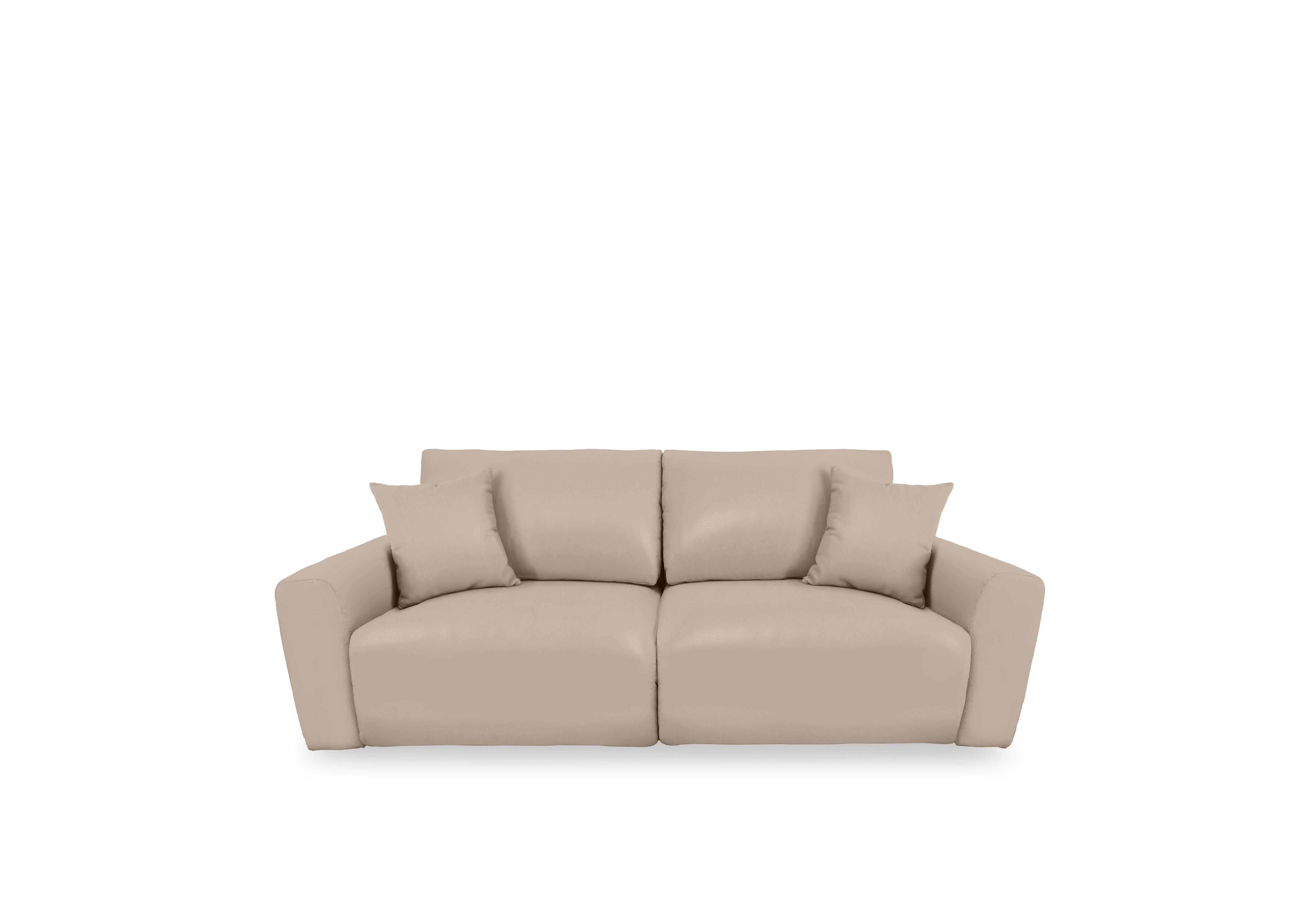 Gemini Leather 2 Seater Power Glider Sofa in Nc-039c Pebble on Furniture Village