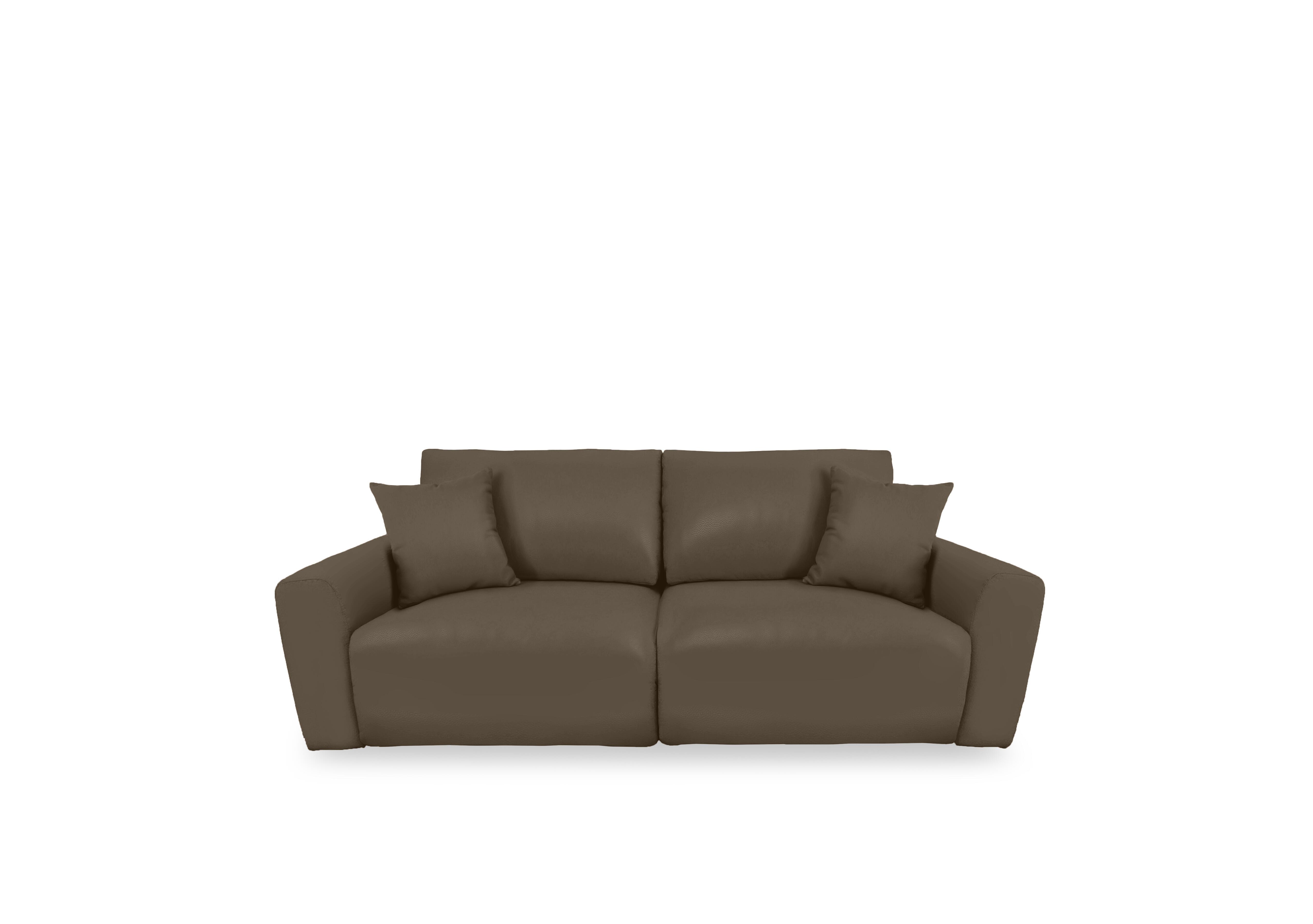 Gemini Leather 2 Seater Power Glider Sofa in Nc-253e Fawn on Furniture Village