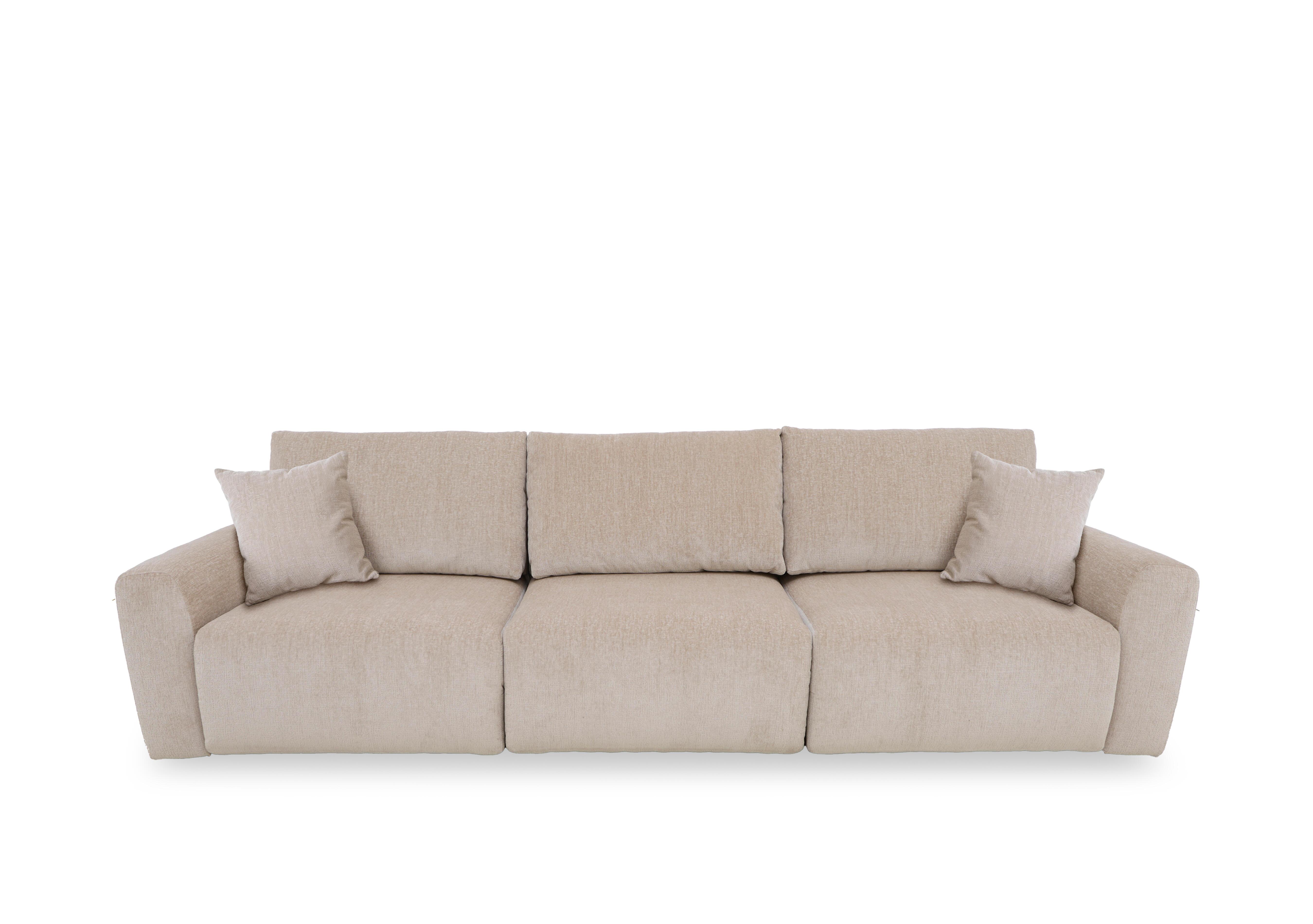 Gemini Fabric 3 Seater Remote Control Power Glider Sofa in Fab-Crn-R120 Beige on Furniture Village