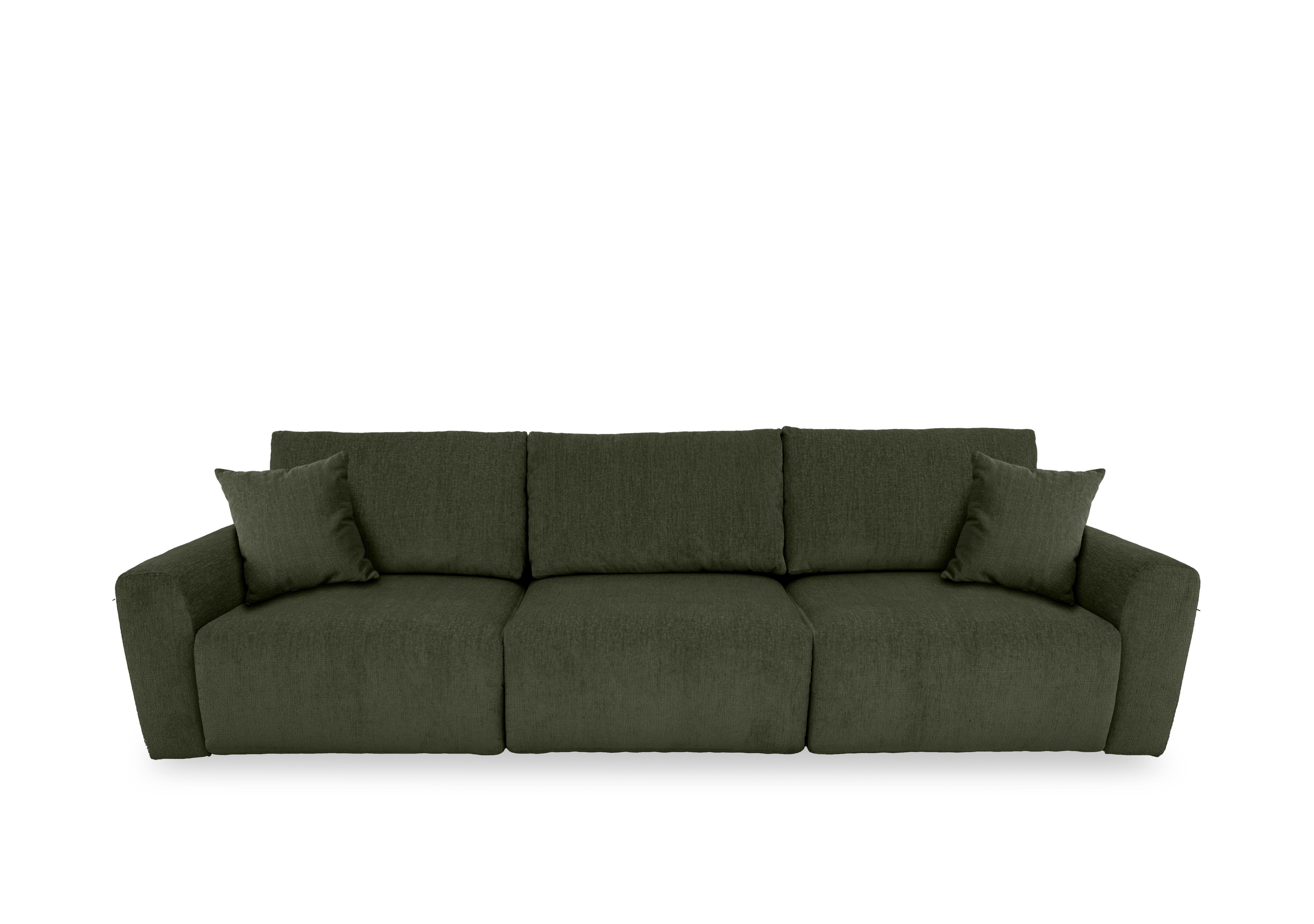 Gemini Fabric 3 Seater Power Glider Sofa in Fab-Crn-R353 Forest Green on Furniture Village