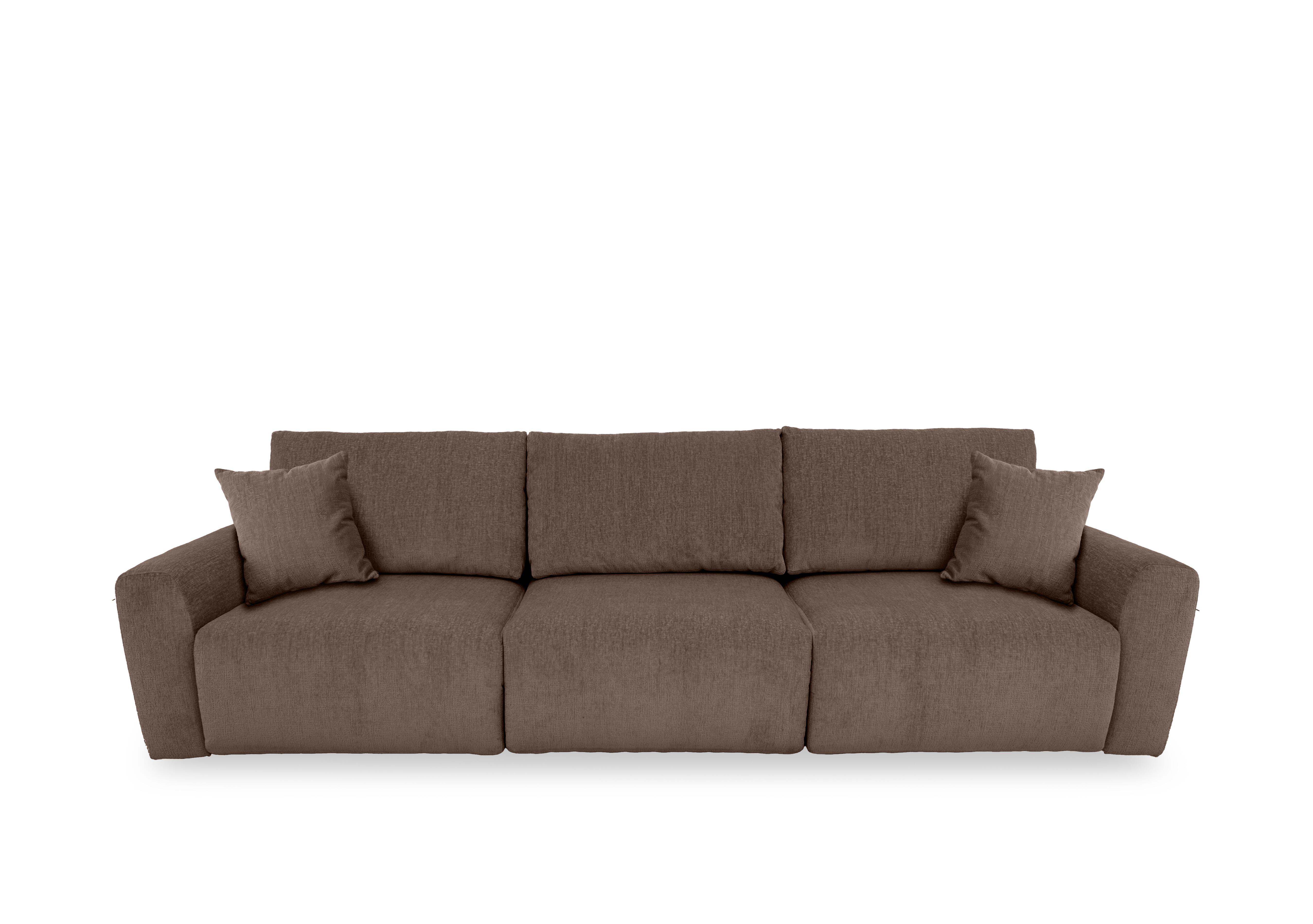 Gemini Fabric 3 Seater Power Glider Sofa in Fab-Crn-R431 Brown on Furniture Village